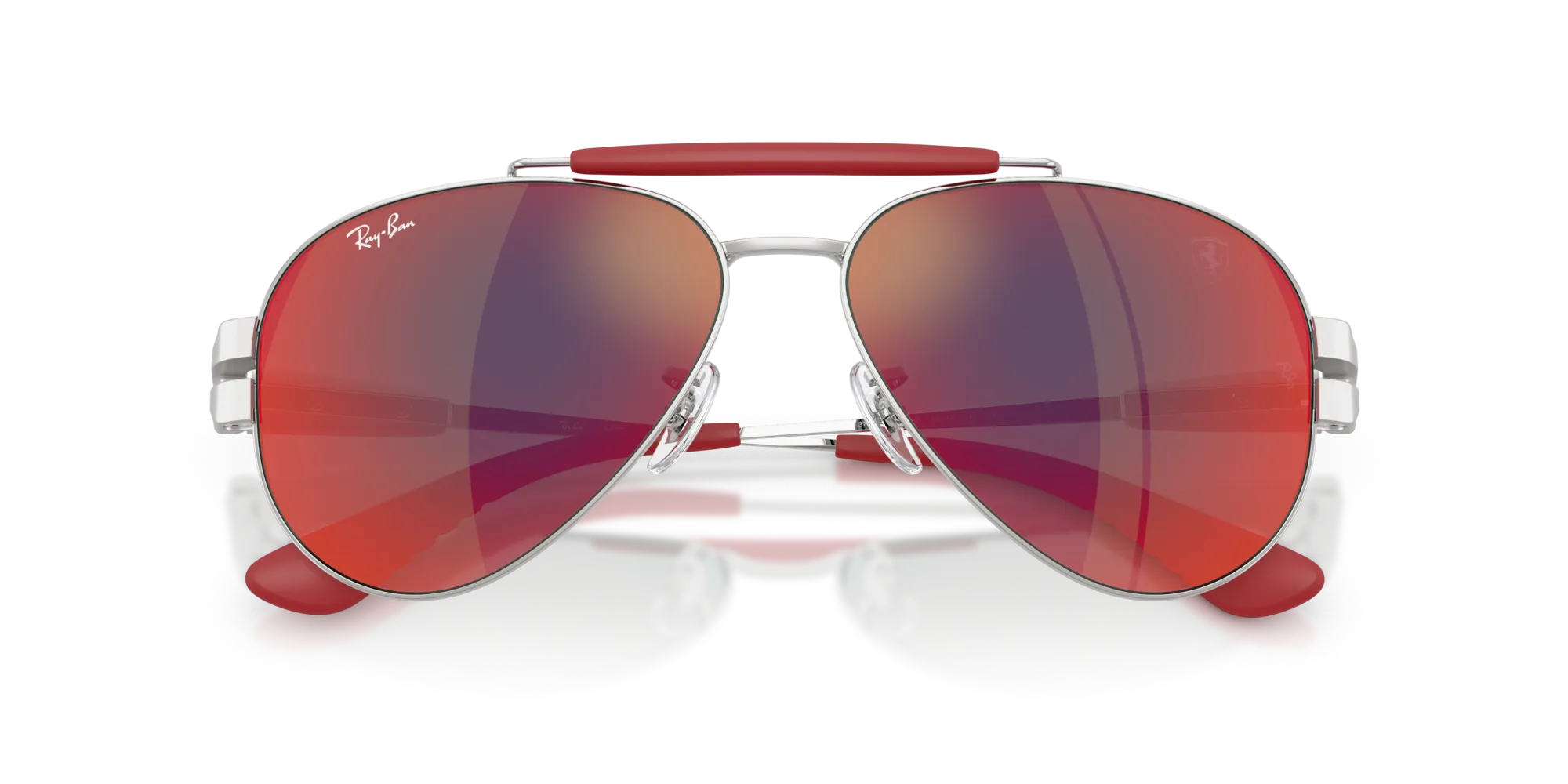 Ray - Ban RB3762M F1256P Occhiali da sole Metallo Argento Grigio Pantos Specchiate - immagine 2