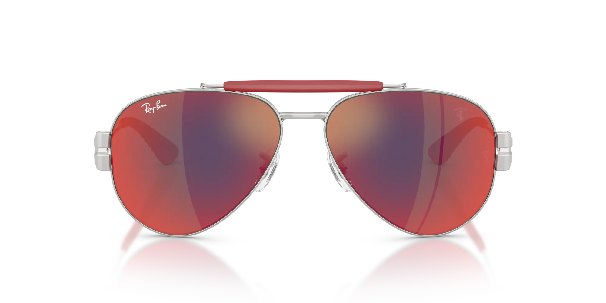 Ray - Ban RB3762M F1256P Occhiali da sole Metallo Argento Grigio Pantos Specchiate - immagine 3