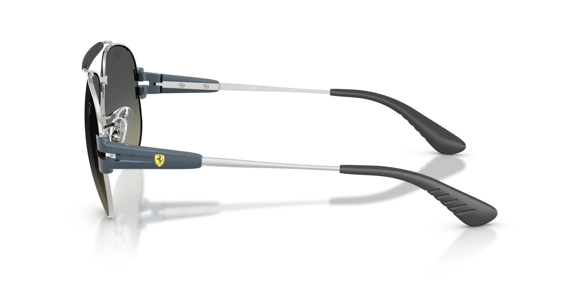 Ray - Ban RB3762M F12311 Occhiali da sole Metallo Argento Grigio Pantos Normale Sfumato - immagine 4