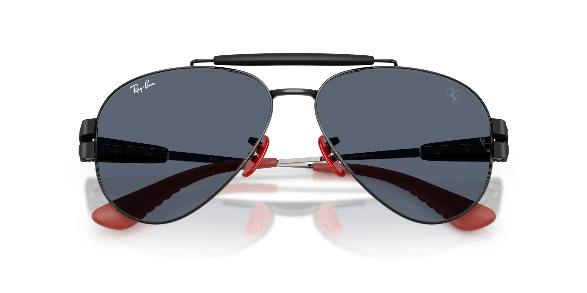 Ray - Ban RB3762M F00987 Occhiali da sole Metallo Nero Grigio Pantos Normale - immagine 2