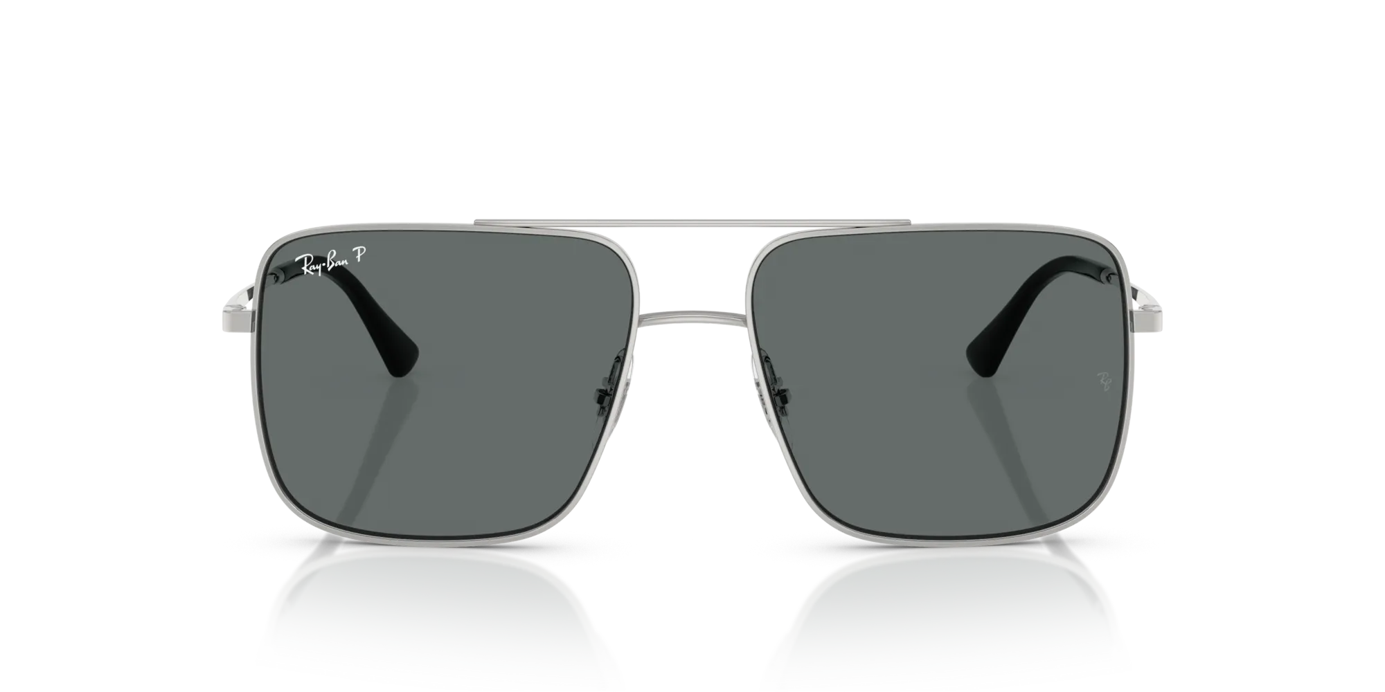 Ray - Ban RB3758 ARI 003/81 Occhiali da sole Metallo Argento Grigio Squadrata Polarizzata - immagine 3