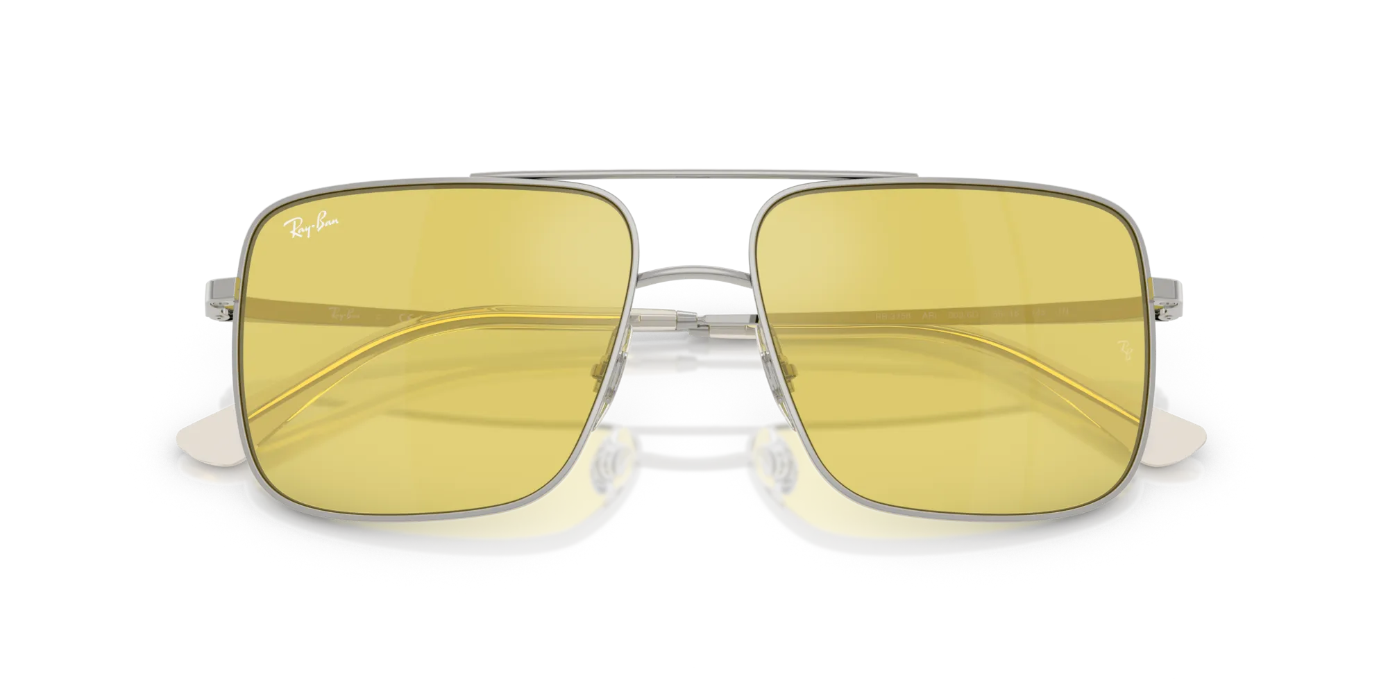 Ray - Ban RB3758 ARI 003/6D Occhiali da sole Metallo Argento Giallo Squadrata Normale - immagine 2