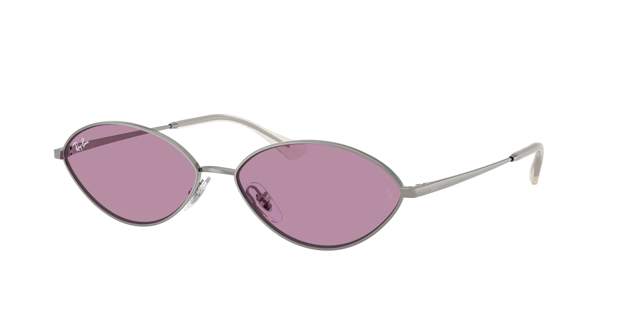 Ray - Ban RB3757 KAI 004/69 Occhiali da sole Metallo Grigio Viola Rotonda Normale - immagine 1
