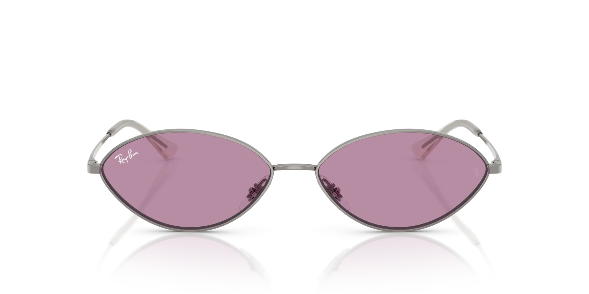 Ray - Ban RB3757 KAI 004/69 Occhiali da sole Metallo Grigio Viola Rotonda Normale - immagine 3