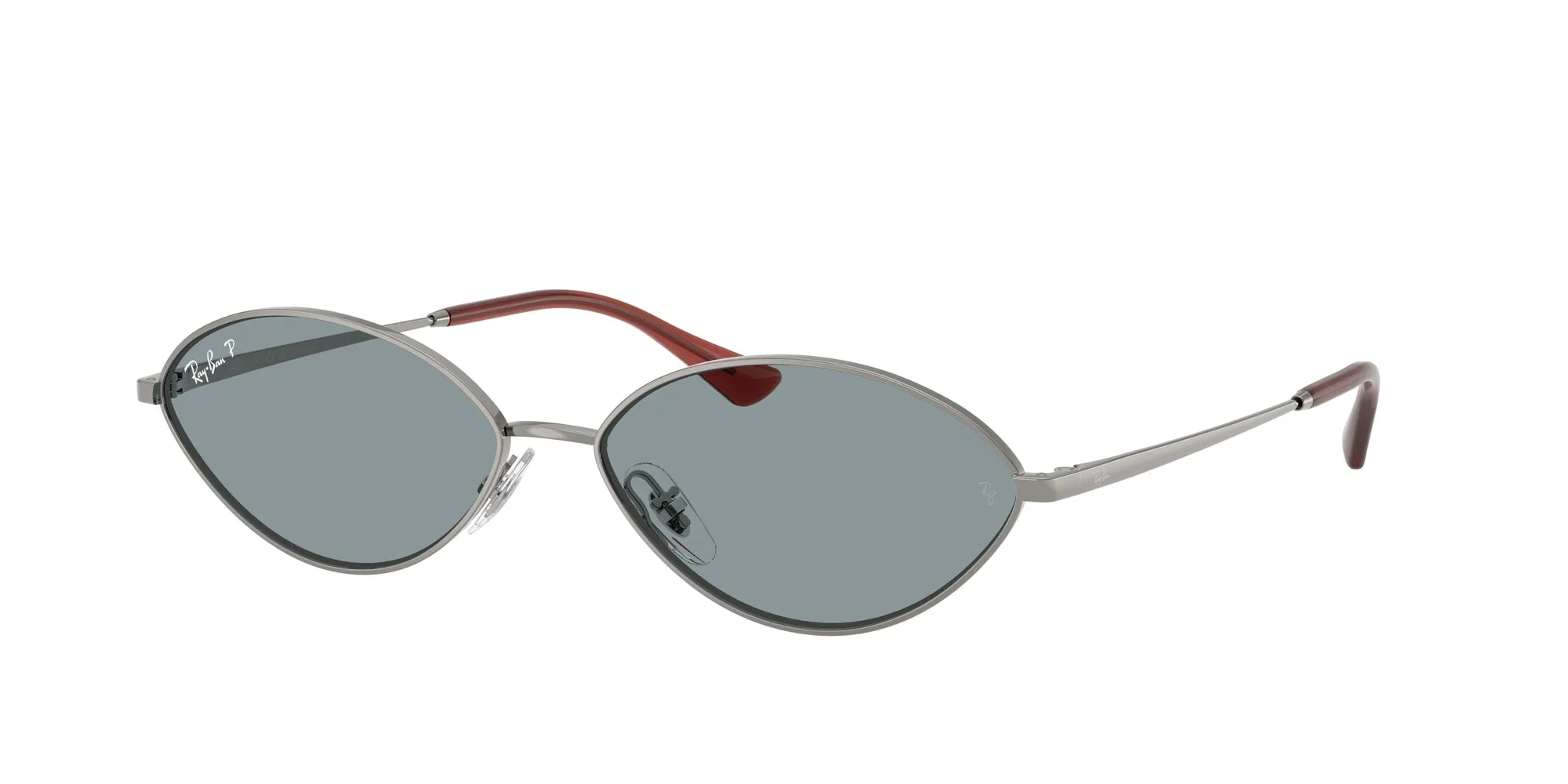 Ray - Ban RB3757 KAI 004/2V Occhiali da sole Metallo Grigio Blu Rotonda Polarizzata - immagine 1