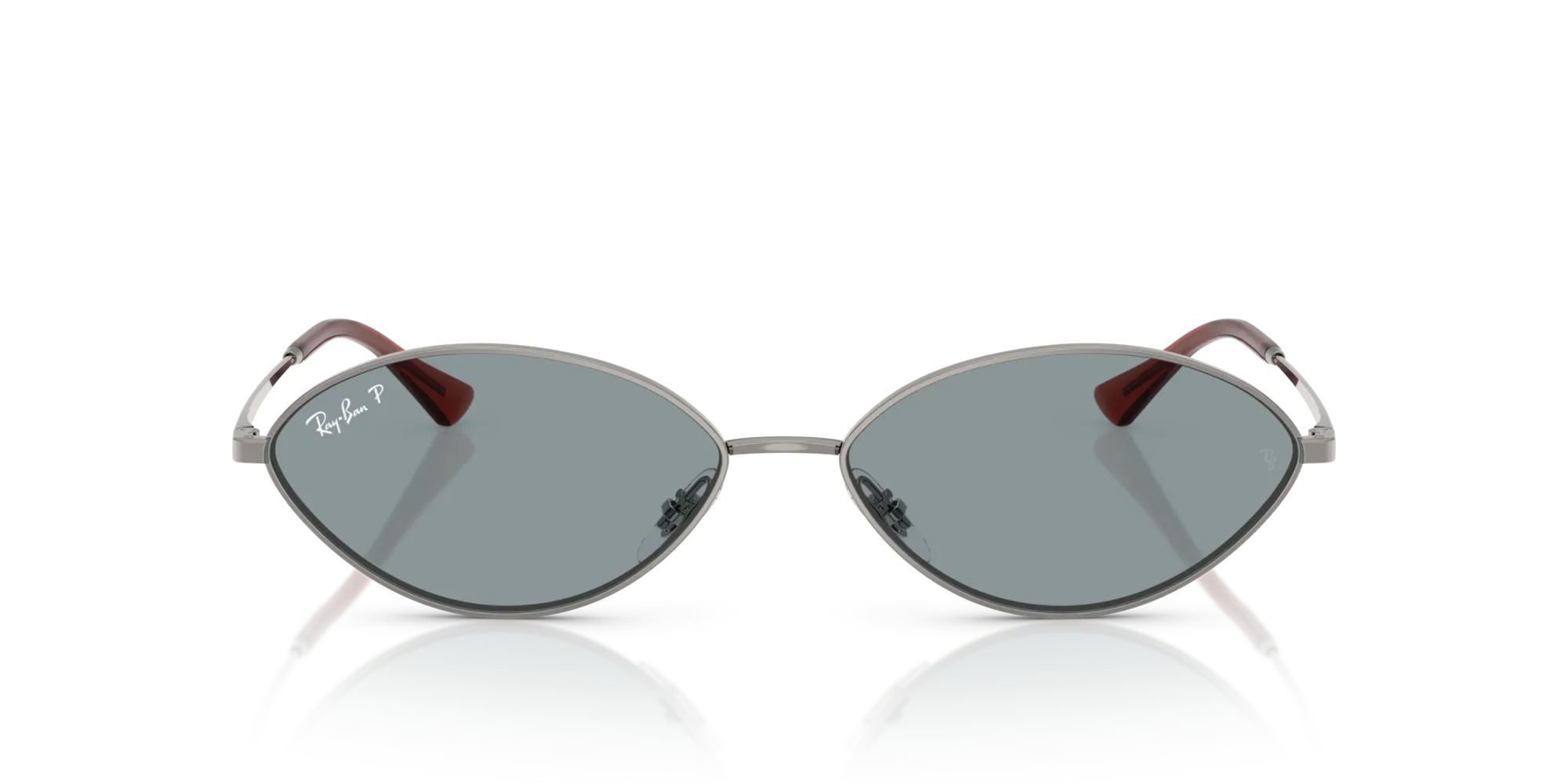 Ray - Ban RB3757 KAI 004/2V Occhiali da sole Metallo Grigio Blu Rotonda Polarizzata - immagine 3
