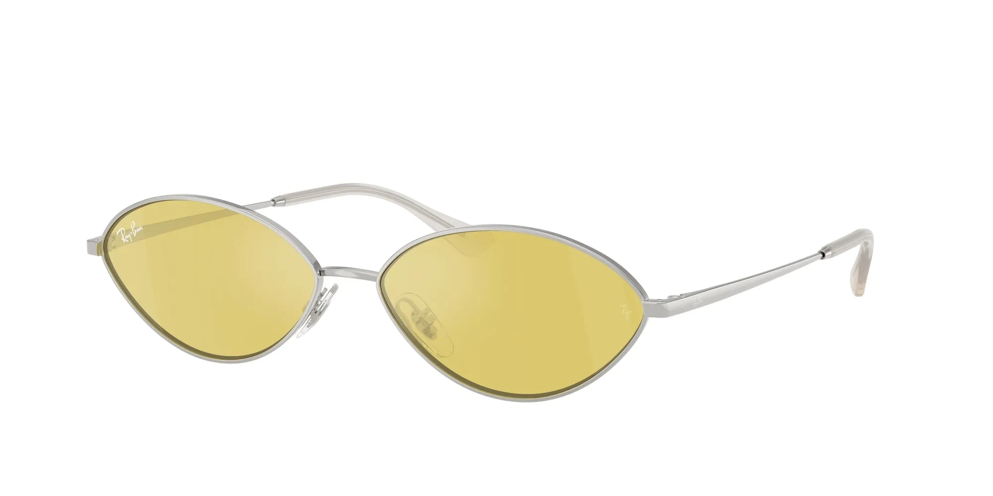 Ray - Ban RB3757 KAI 003/6D Occhiali da sole Metallo Argento Giallo Rotonda Normale - immagine 1