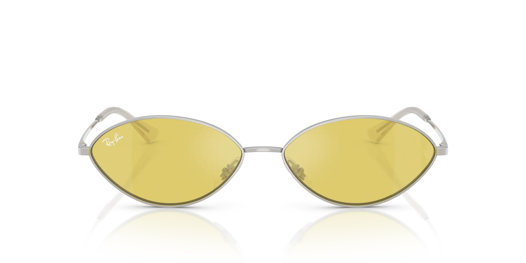 Ray - Ban RB3757 KAI 003/6D Occhiali da sole Metallo Argento Giallo Rotonda Normale - immagine 3