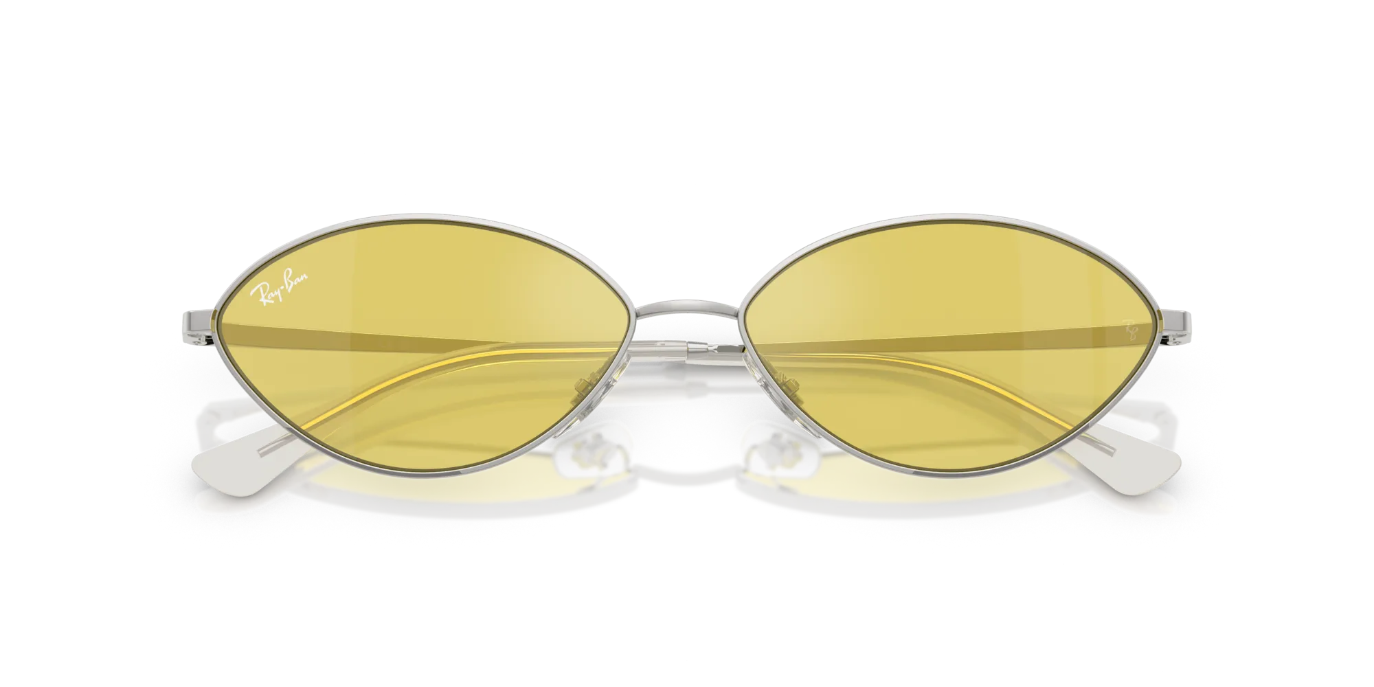 Ray - Ban RB3757 KAI 003/6D Occhiali da sole Metallo Argento Giallo Rotonda Normale - immagine 2