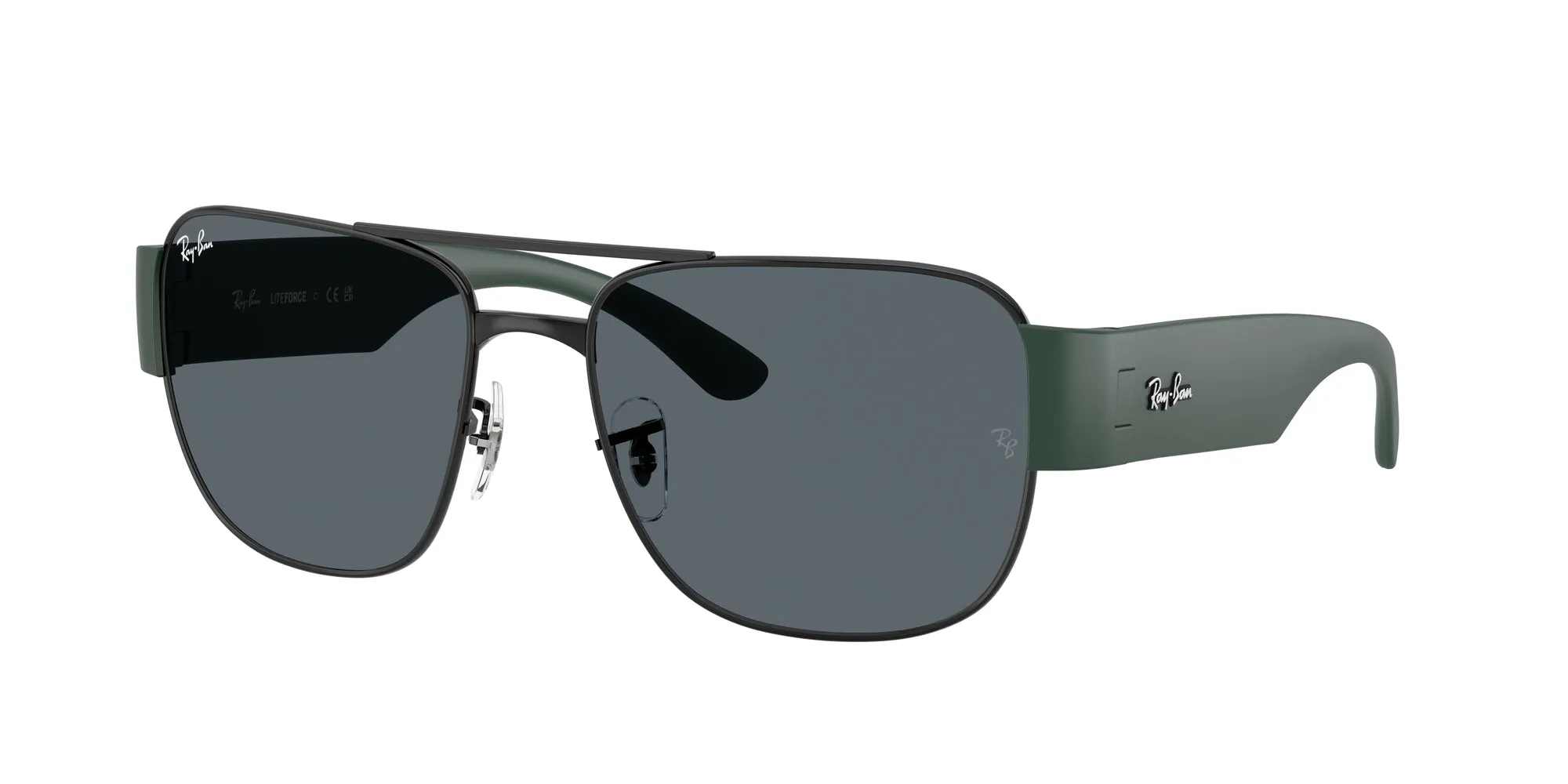 Ray - Ban RB3756 926931 Occhiali da sole Metallo Nero Verde Squadrata Normale - immagine 1