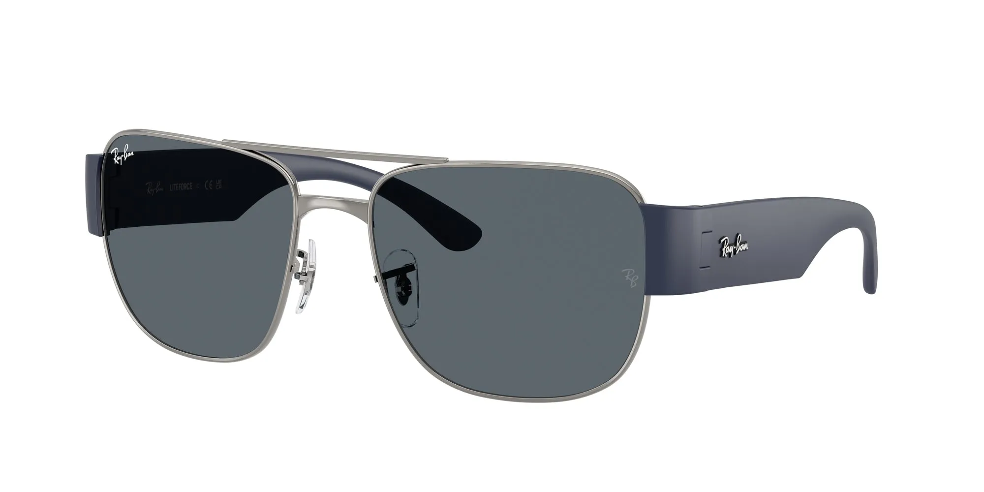 Ray - Ban RB3756 004/R5 Occhiali da sole Metallo Grigio Blu Squadrata Normale - immagine 1