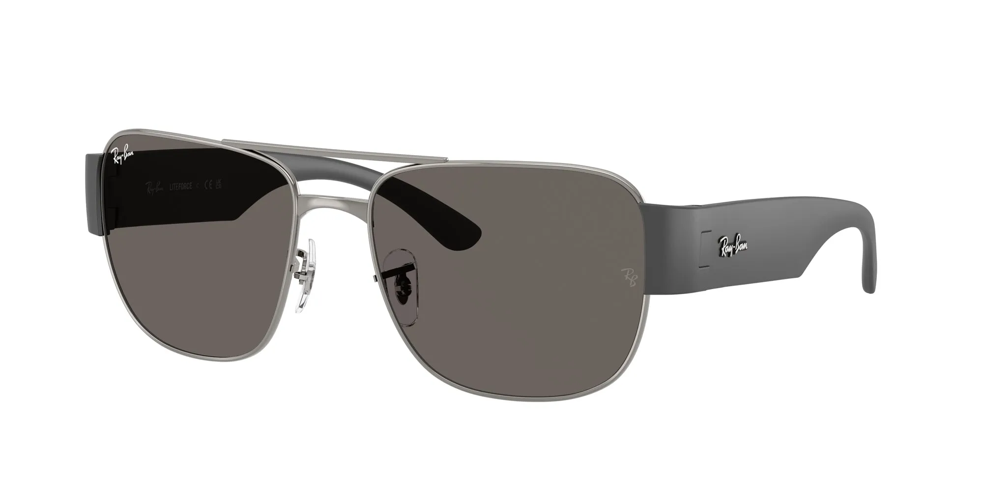 Ray - Ban RB3756 004/B1 Occhiali da sole Metallo Grigio Grigio Squadrata Normale - immagine 1