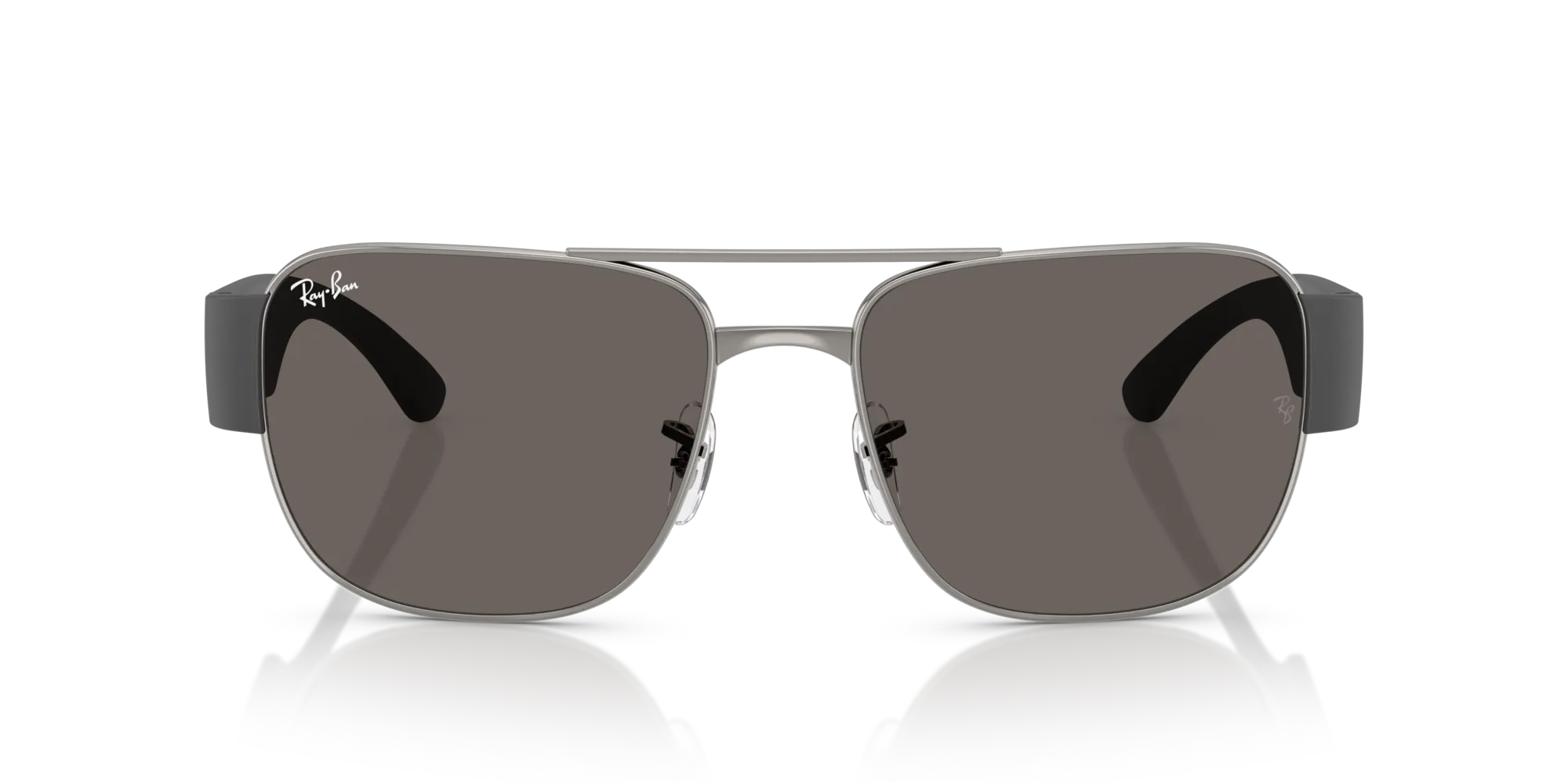Ray - Ban RB3756 004/B1 Occhiali da sole Metallo Grigio Grigio Squadrata Normale - immagine 3