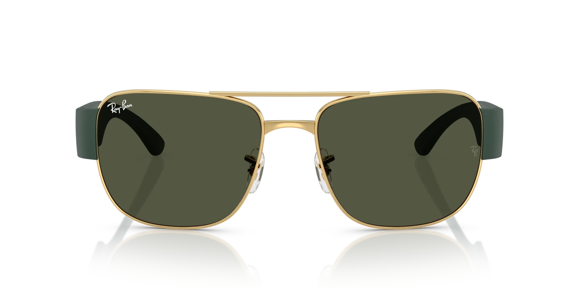 Ray - Ban RB3756 001/31 Occhiali da sole Metallo Oro Verde Squadrata Normale - immagine 3
