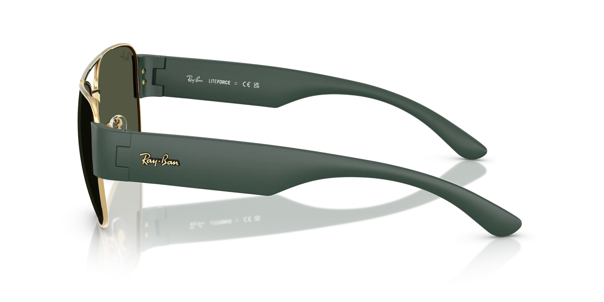 Ray - Ban RB3756 001/31 Occhiali da sole Metallo Oro Verde Squadrata Normale - immagine 4