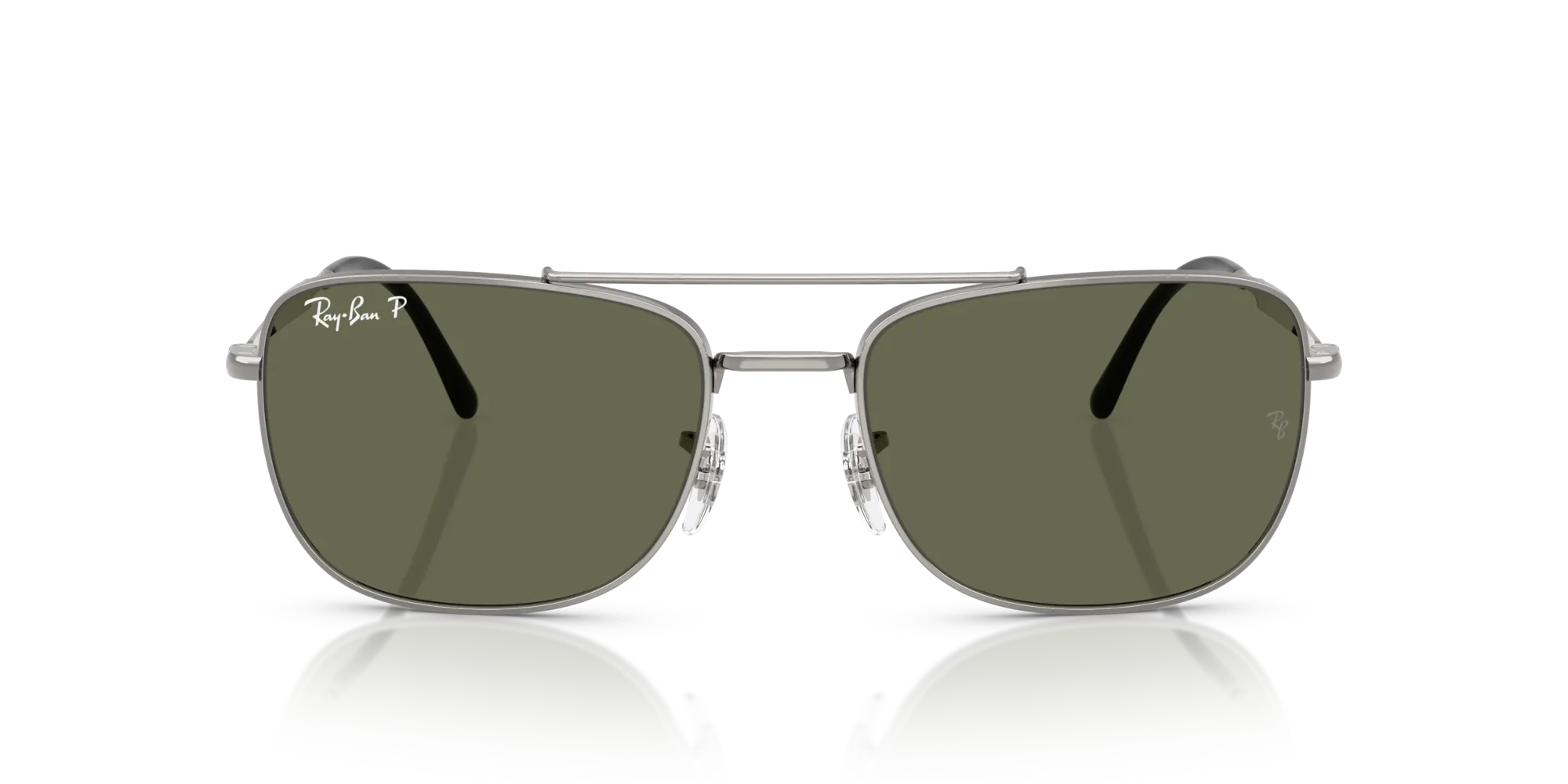 Ray - Ban RB3755 004/58 Occhiali da sole Metallo Grigio Verde Squadrata Polarizzata - immagine 3