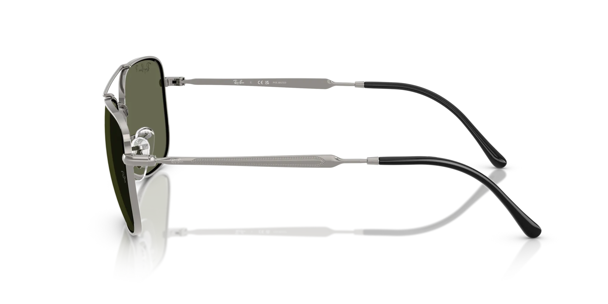 Ray - Ban RB3755 004/58 Occhiali da sole Metallo Grigio Verde Squadrata Polarizzata - immagine 4