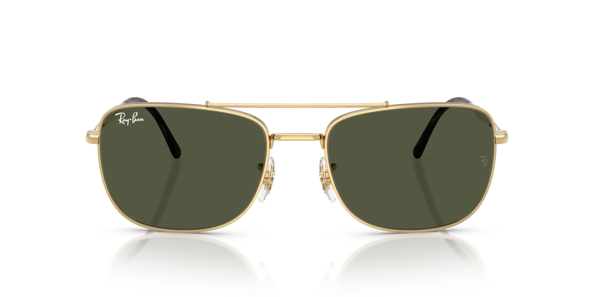 Ray - Ban RB3755 001/31 Occhiali da sole Metallo Oro Verde Squadrata Normale - immagine 3