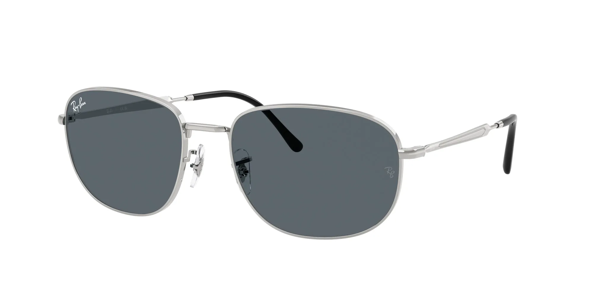 Ray - Ban RB3754 003/R5 Occhiali da sole Metallo Argento Blu Pillow Normale - immagine 1