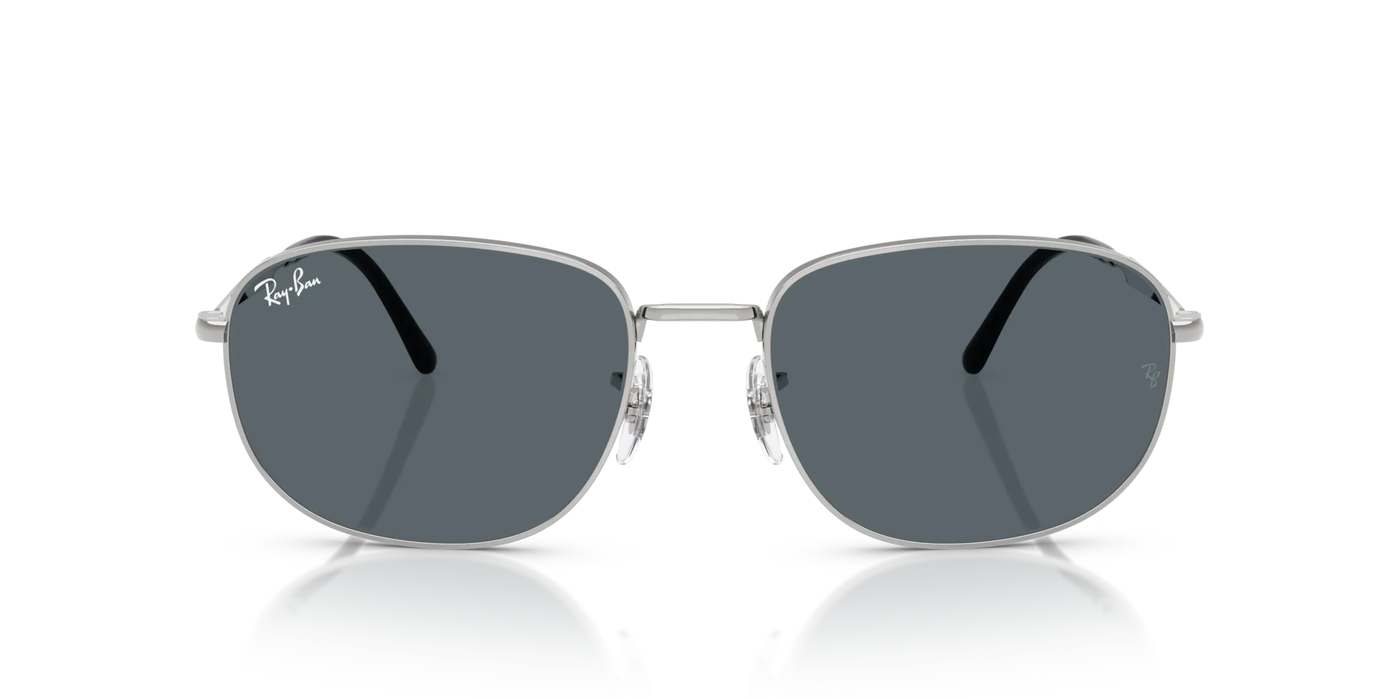 Ray - Ban RB3754 003/R5 Occhiali da sole Metallo Argento Blu Pillow Normale - immagine 3