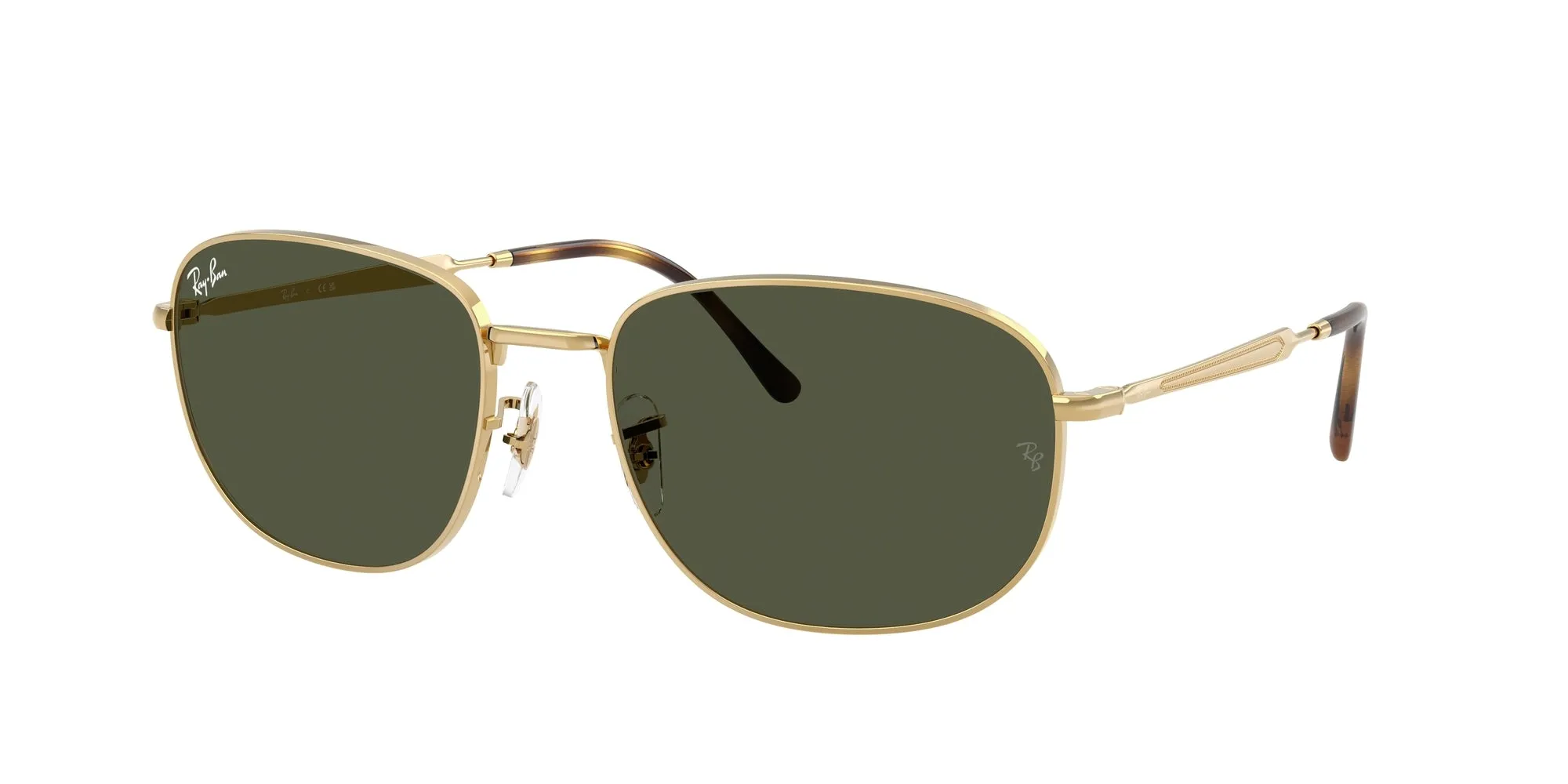 Ray - Ban RB3754 001/31 Occhiali da sole Metallo Oro Verde Pillow Normale - immagine 1