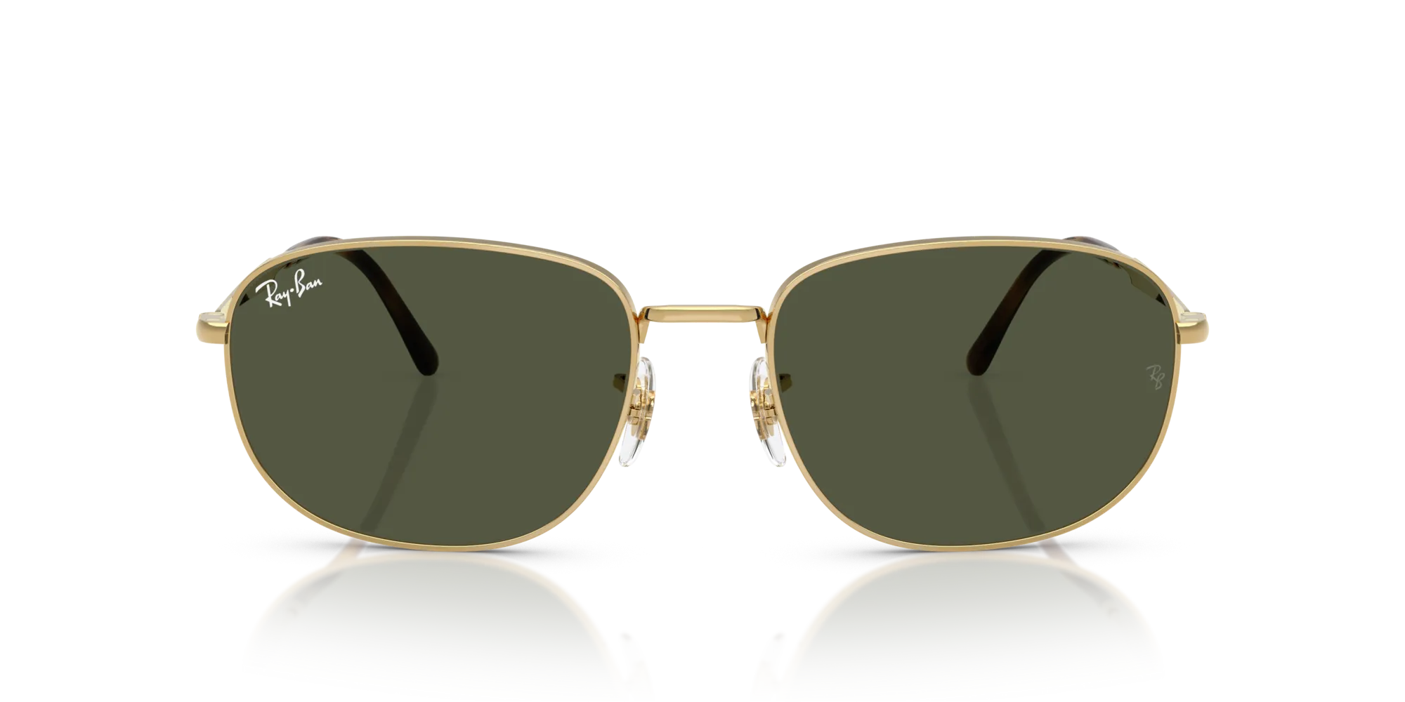 Ray - Ban RB3754 001/31 Occhiali da sole Metallo Oro Verde Pillow Normale - immagine 3