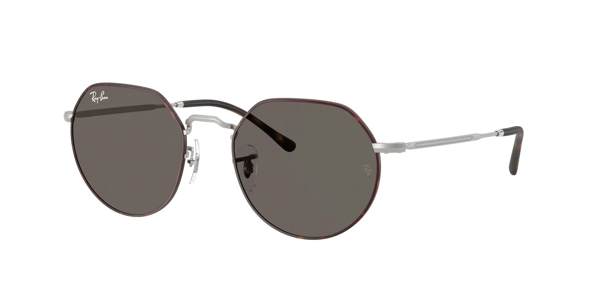 Ray - Ban RB3565 JACK 9277B1 Occhiali da sole Metallo Havana Grigio Geometrica Normale - immagine 1