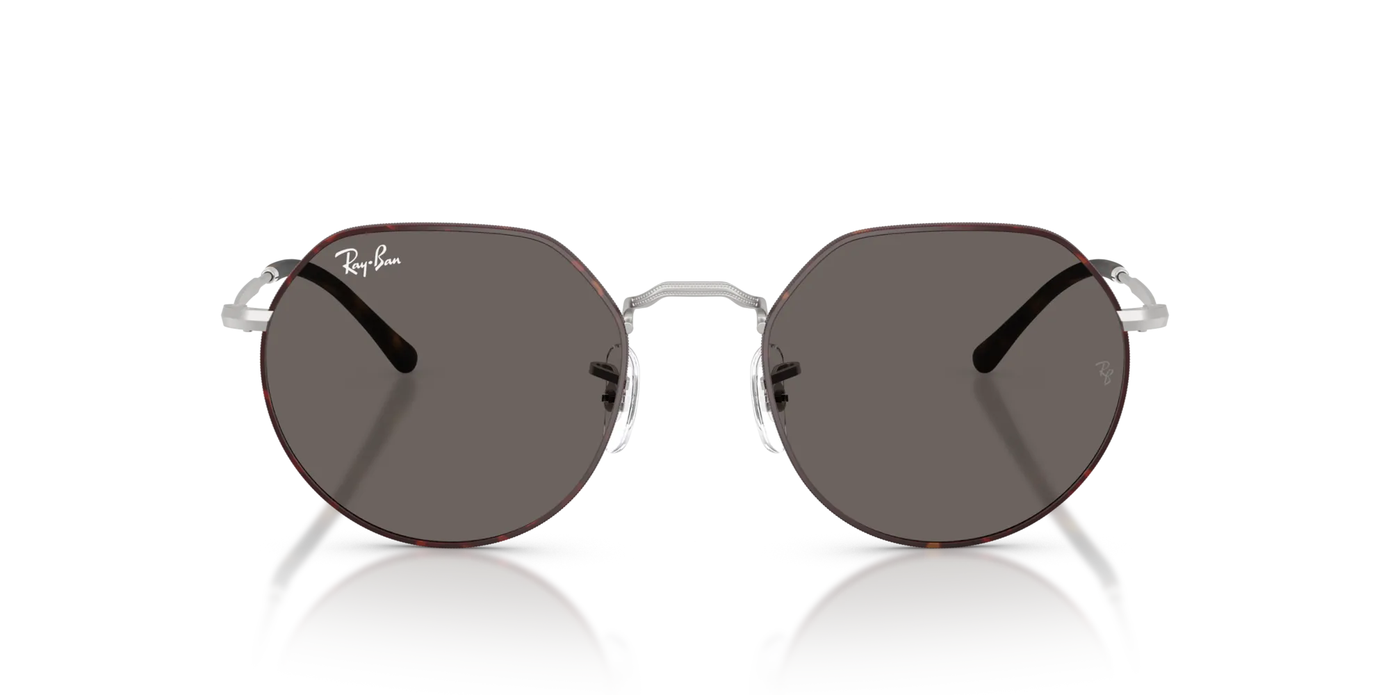 Ray - Ban RB3565 JACK 9277B1 Occhiali da sole Metallo Havana Grigio Geometrica Normale - immagine 3