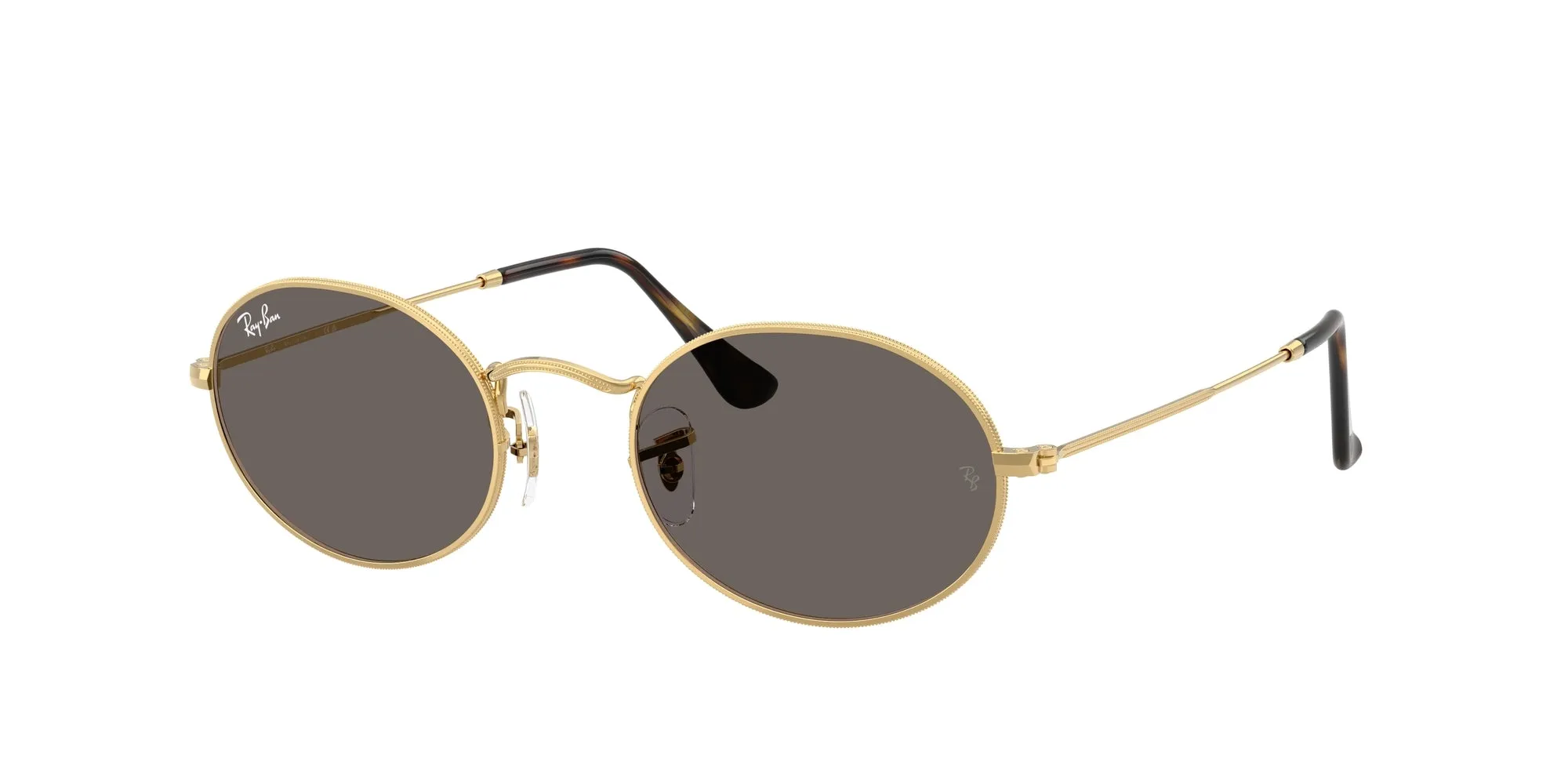 Ray - Ban RB3547N OVAL 001/B1 Occhiali da sole Metallo Oro Grigio Rotonda Normale - immagine 1
