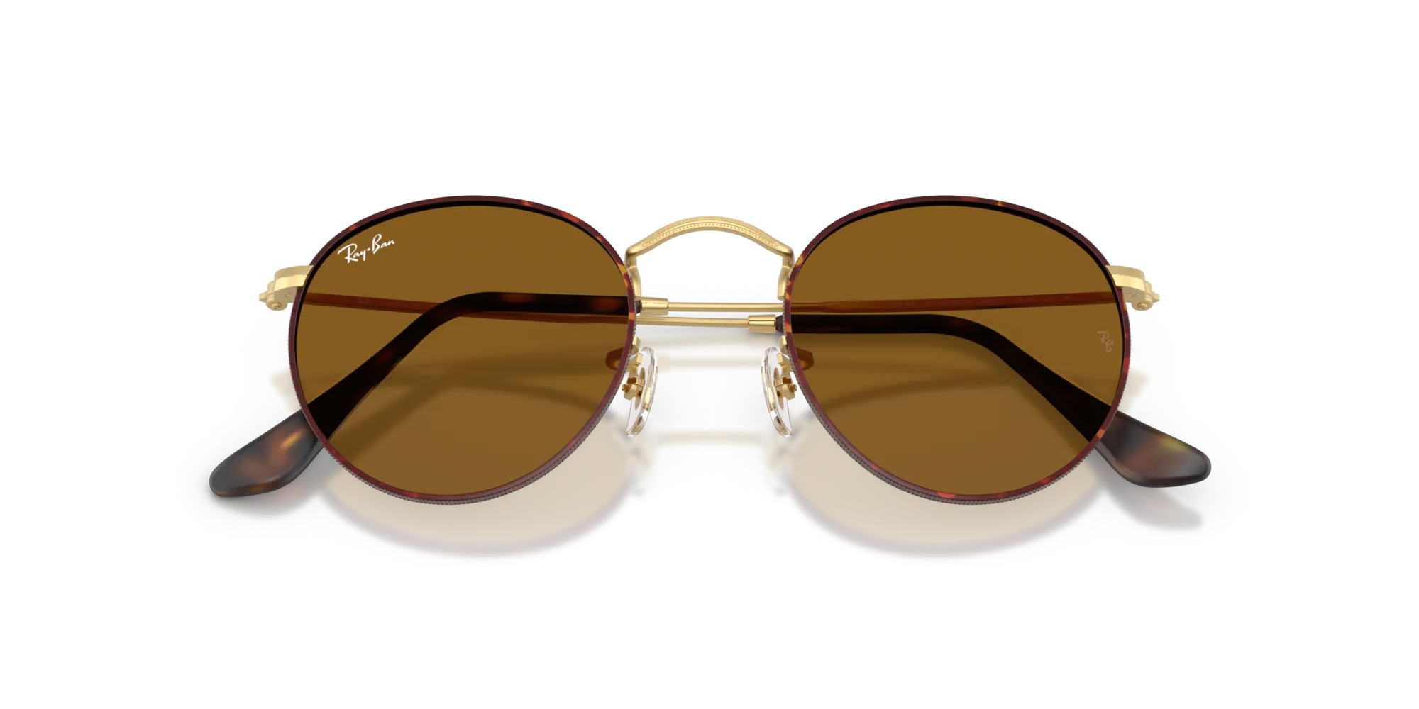 Ray - Ban RB3447 ROUND METAL 927533 Occhiali da sole Metallo Havana Marrone Rotonda Normale - immagine 2