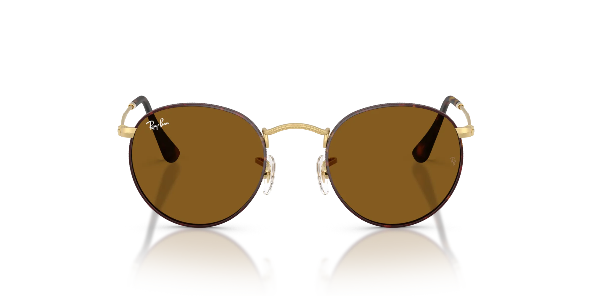Ray - Ban RB3447 ROUND METAL 927533 Occhiali da sole Metallo Havana Marrone Rotonda Normale - immagine 3
