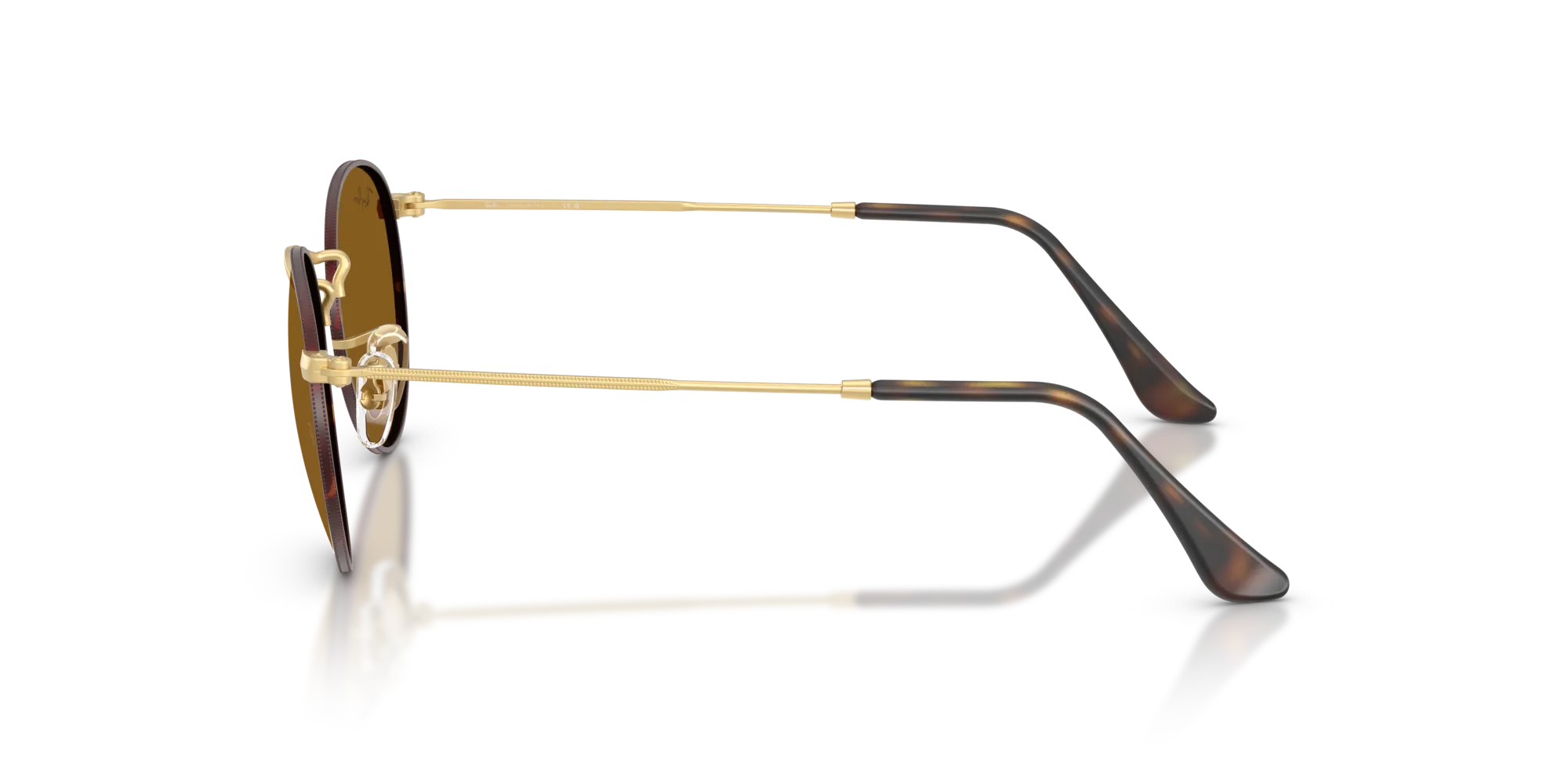 Ray - Ban RB3447 ROUND METAL 927533 Occhiali da sole Metallo Havana Marrone Rotonda Normale - immagine 4