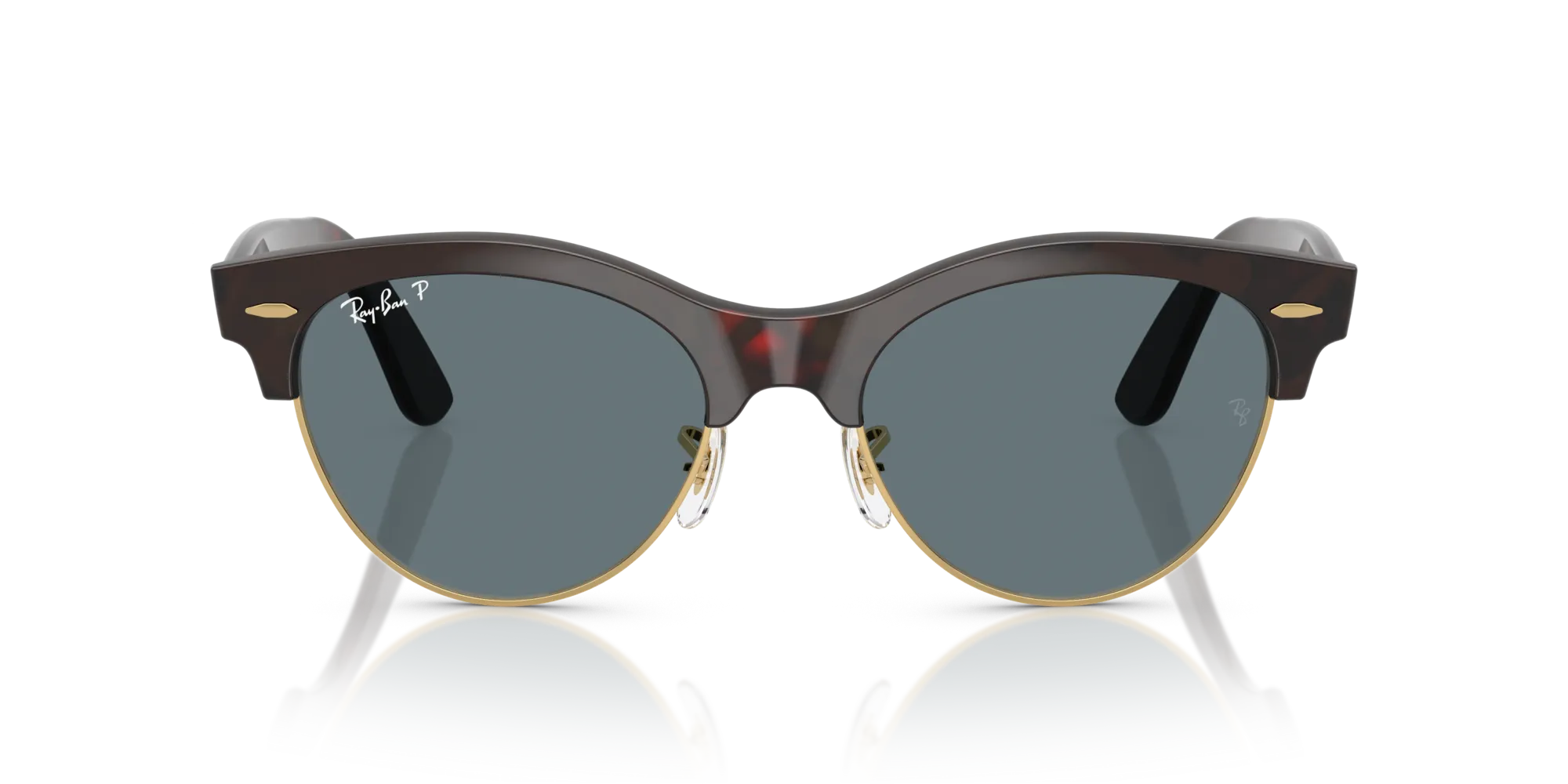 Ray - Ban RB2341 CLUBMASTER WAY 990/3R Occhiali da sole Acetato Havana Blu Squadrata Polarizzata - immagine 3