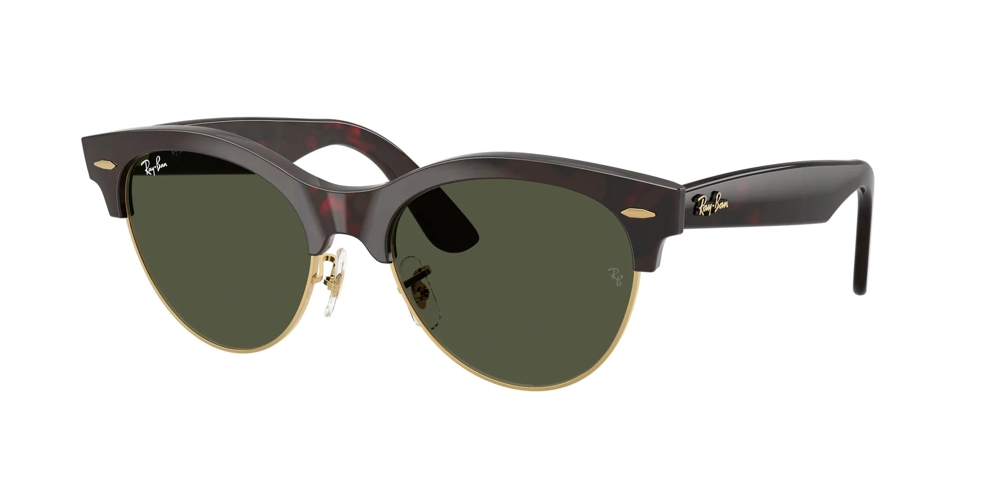 Ray - Ban RB2341 CLUBMASTER WAY 990/31 Occhiali da sole Acetato Havana Verde Squadrata Normale - immagine 1