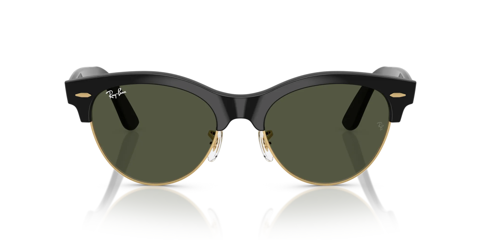 Ray - Ban RB2341 CLUBMASTER WAY 901/31 Occhiali da sole Acetato Nero Verde Squadrata Normale - immagine 3