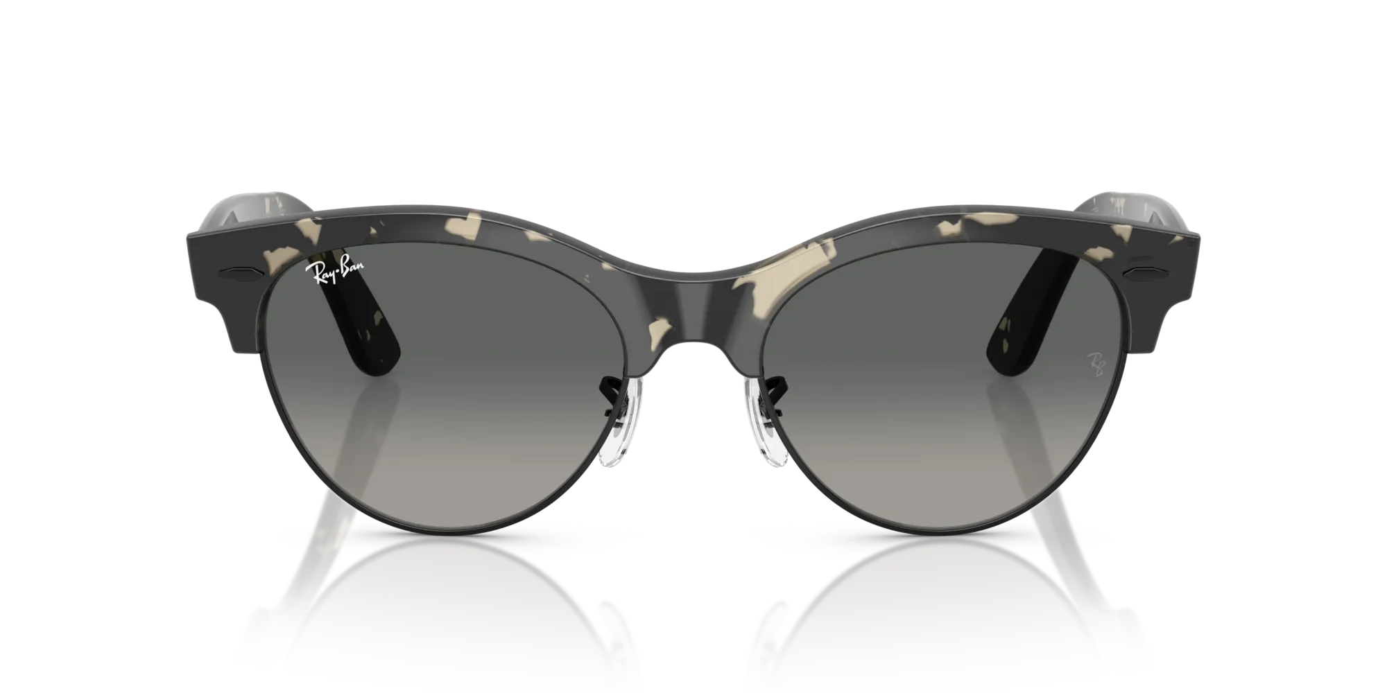 Ray - Ban RB2341 CLUBMASTER WAY 143371 Occhiali da sole Acetato Havana Grigio Squadrata Normale Sfumato - immagine 3