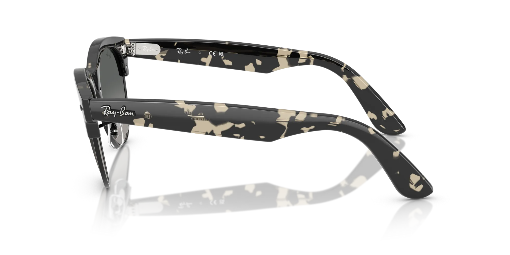 Ray - Ban RB2341 CLUBMASTER WAY 143371 Occhiali da sole Acetato Havana Grigio Squadrata Normale Sfumato - immagine 4