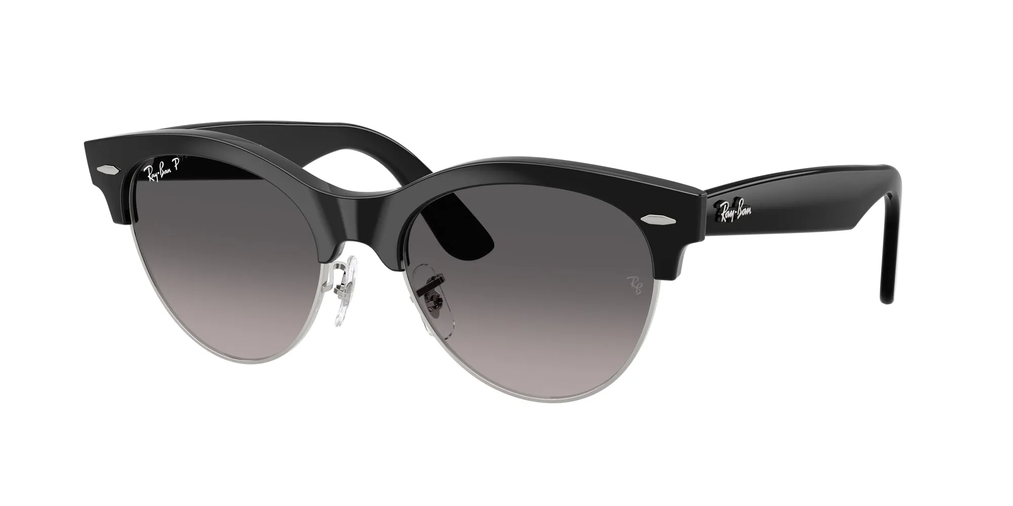 Ray - Ban RB2341 CLUBMASTER WAY 1354M3 Occhiali da sole Acetato Nero Grigio Squadrata Polarizzata Sfumato - immagine 1