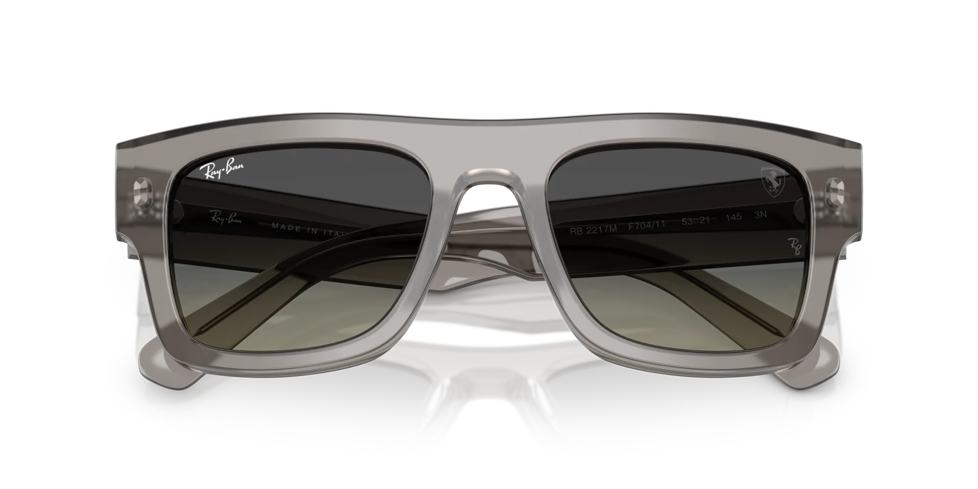 Ray - Ban RB2217M F70411 Occhiali da sole Acetato Grigio Grigio Squadrata Normale Sfumato - immagine 2