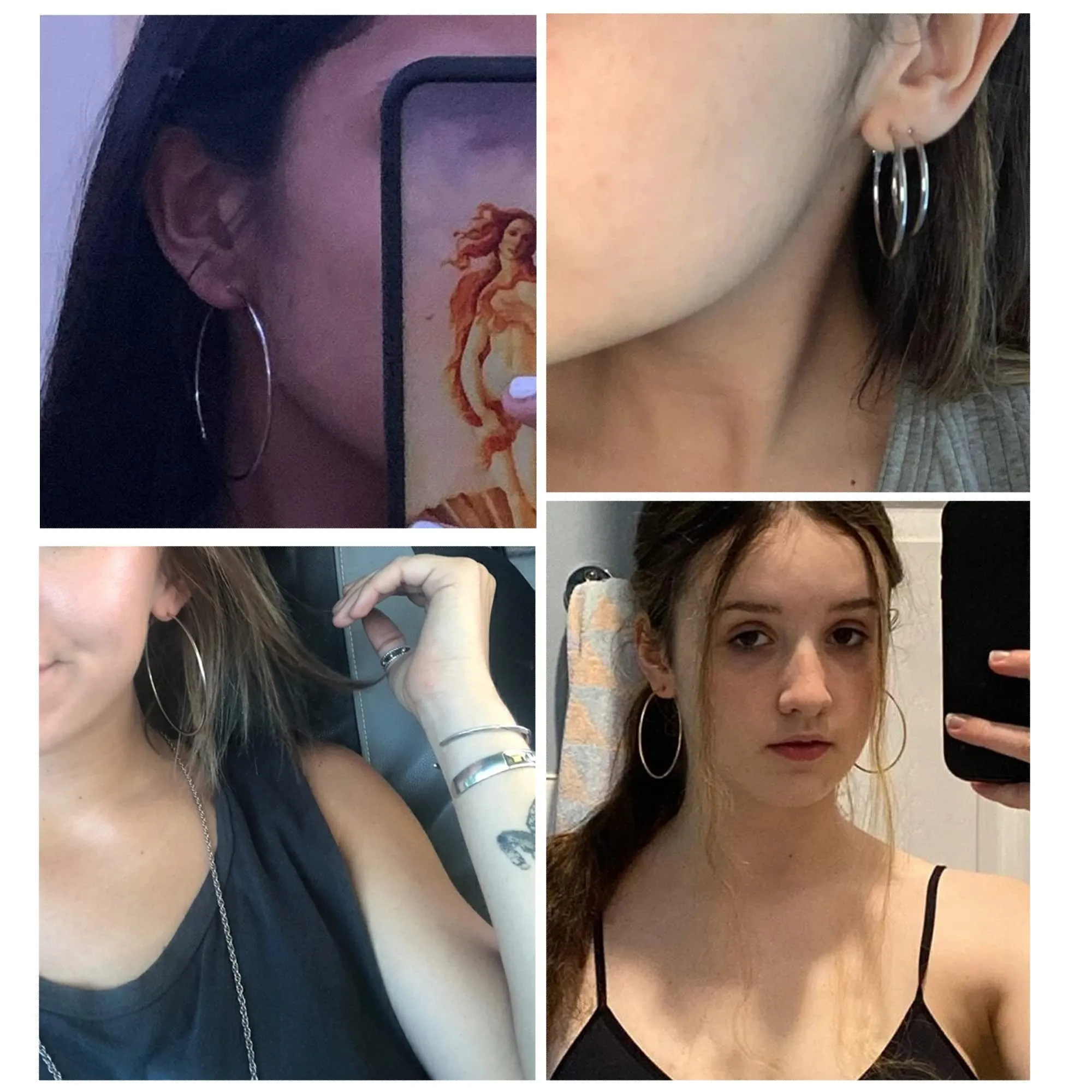 Roheafer Orecchini a Cerchio Clip per Donna senza Piercing - immagine 6