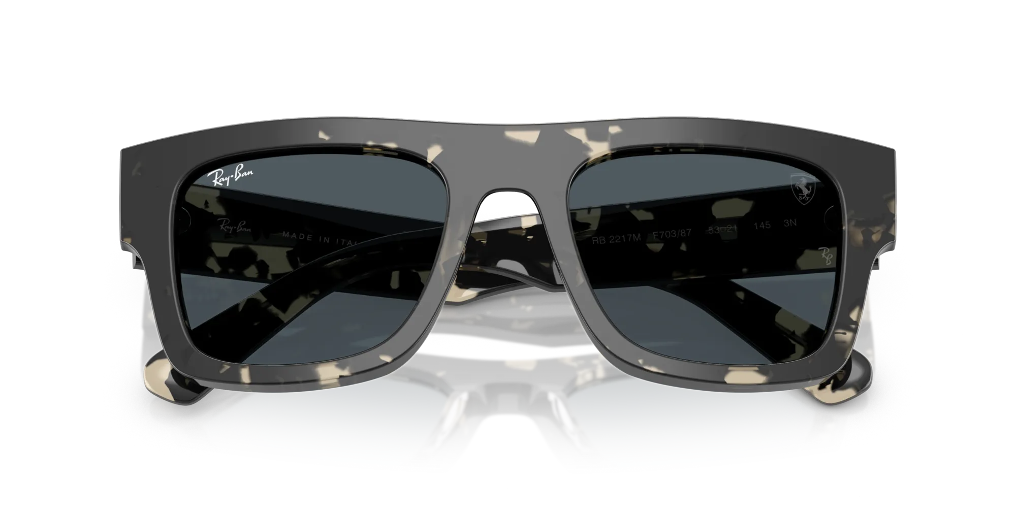 Ray - Ban RB2217M F70387 Occhiali da sole Acetato Tartaruga Grigio Squadrata Normale - immagine 2