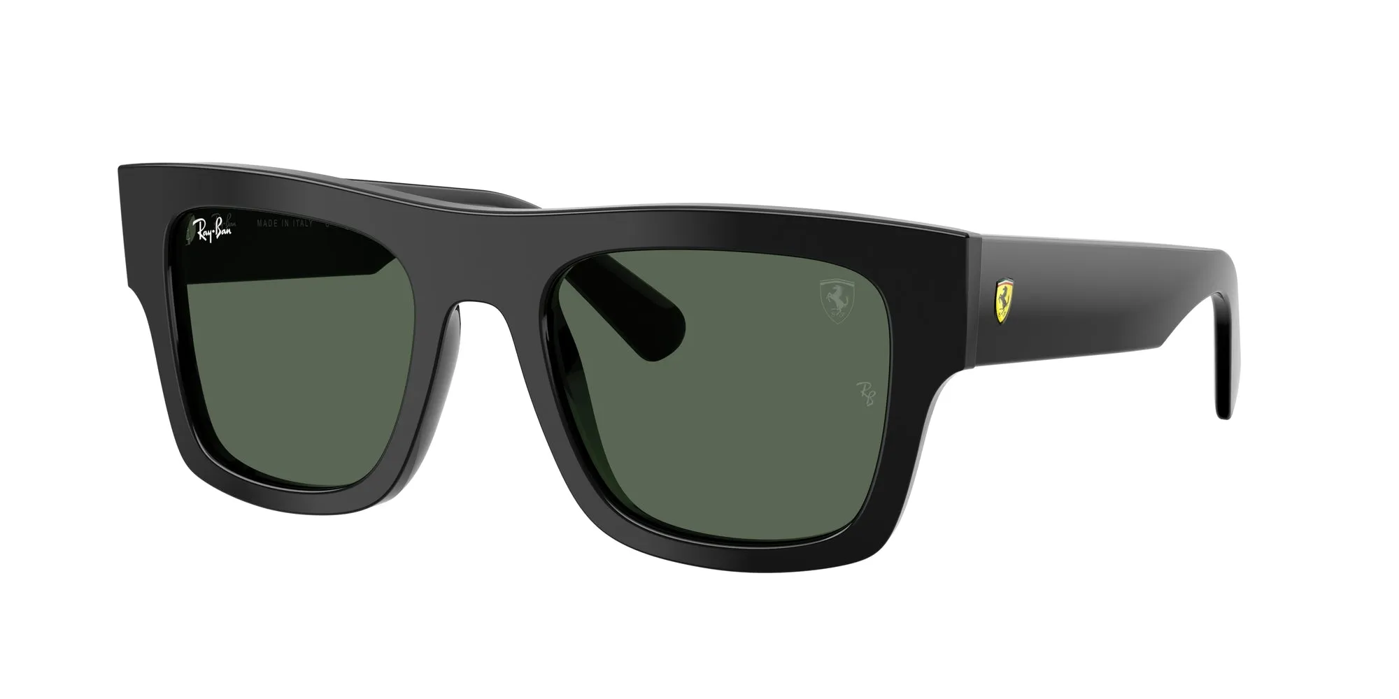 Ray - Ban RB2217M F60171 Occhiali da sole Acetato Nero Verde Squadrata Normale - immagine 1