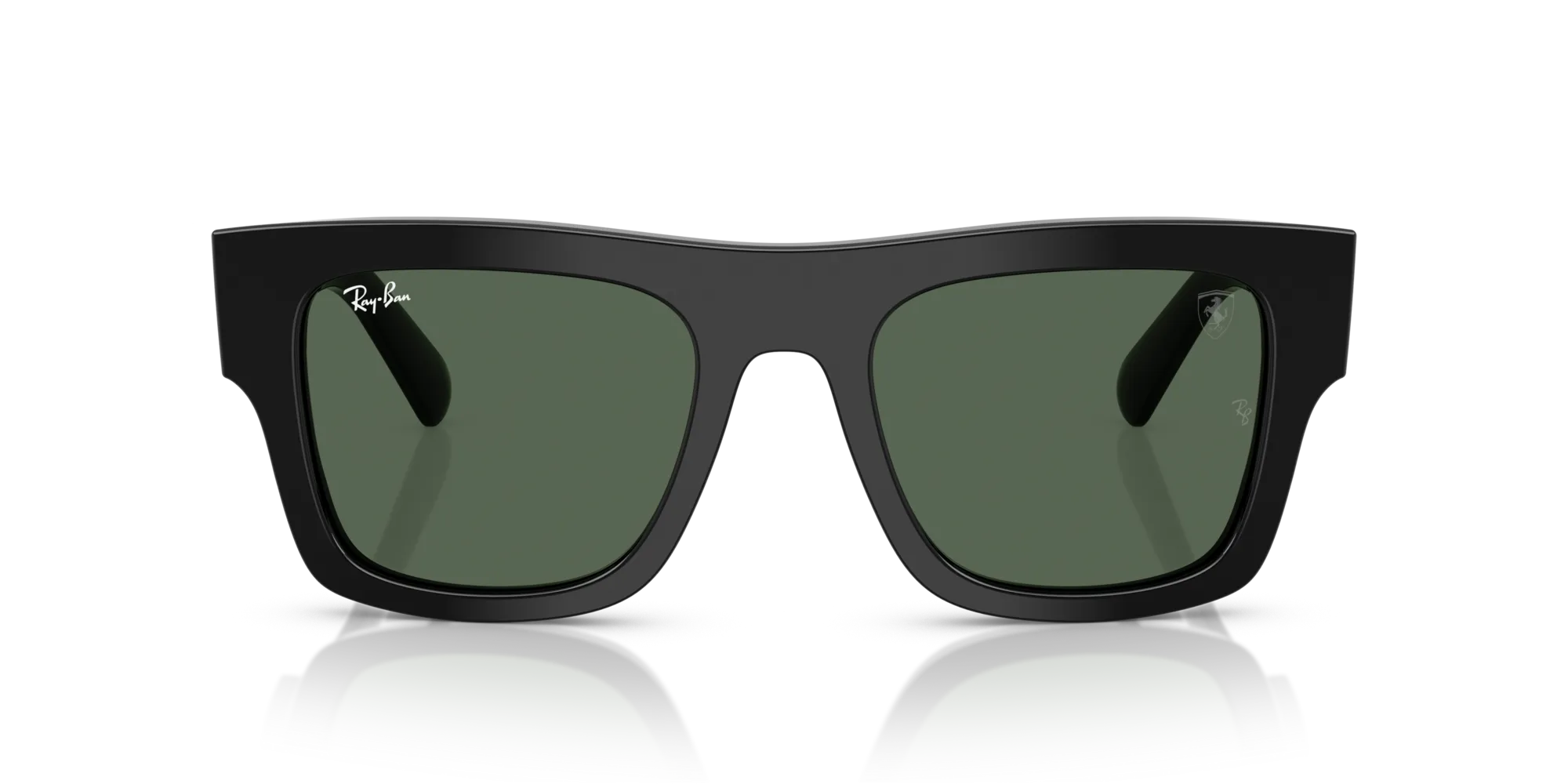 Ray - Ban RB2217M F60171 Occhiali da sole Acetato Nero Verde Squadrata Normale - immagine 3