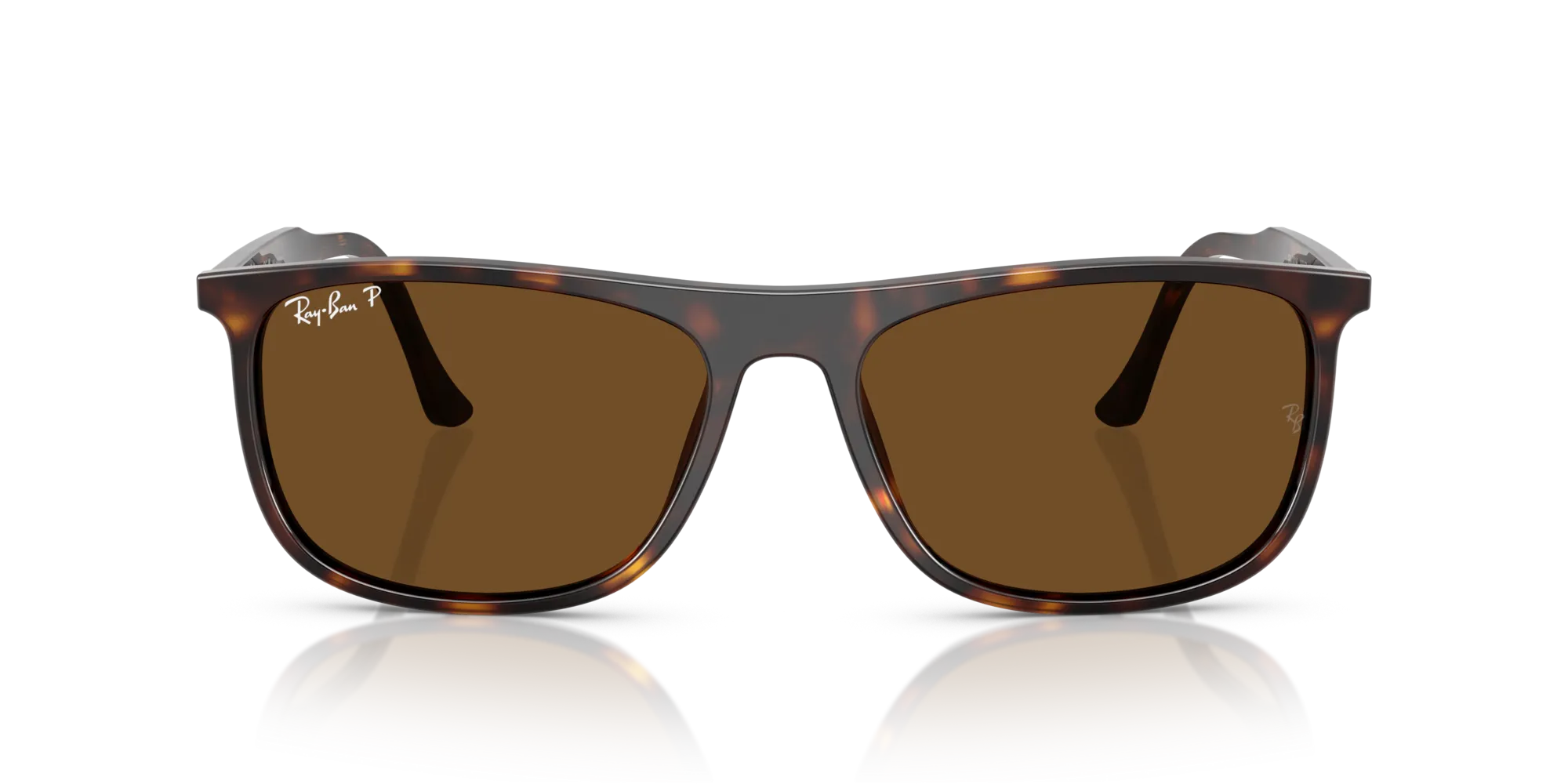 Ray - Ban RB2216 902/57 Occhiali da sole Acetato Tartaruga Marrone Squadrata Polarizzata - immagine 3