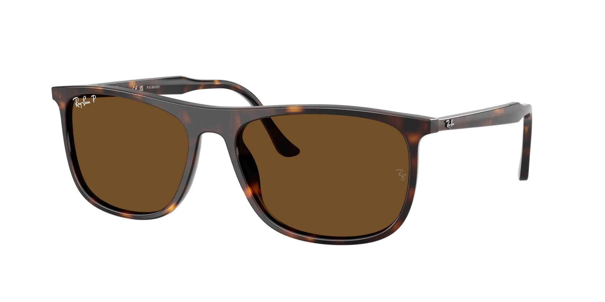 Ray - Ban RB2216 902/57 Occhiali da sole Acetato Tartaruga Marrone Squadrata Polarizzata - immagine 1