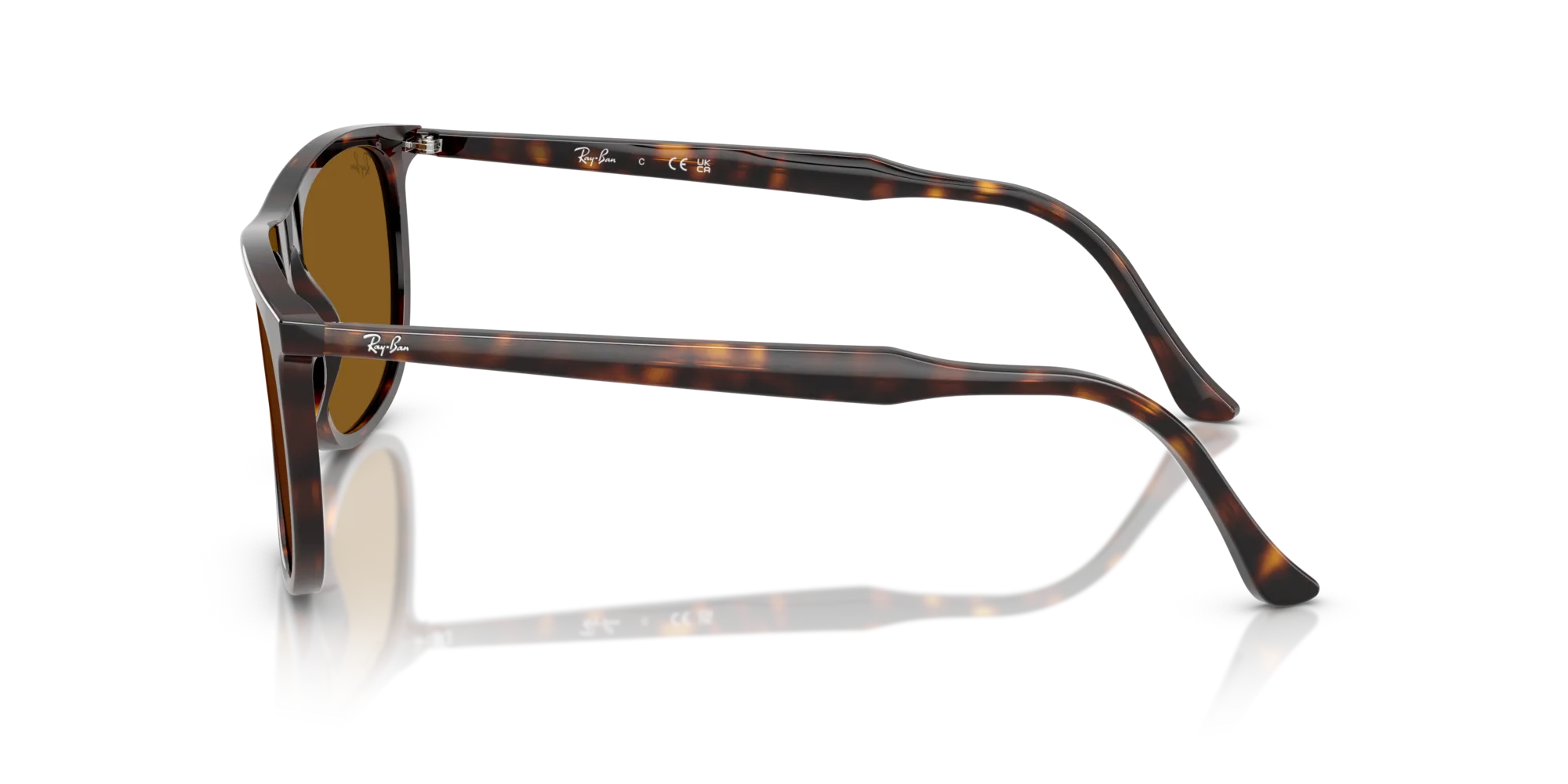 Ray - Ban RB2216 902/33 Occhiali da sole Acetato Tartaruga Marrone Squadrata Normale - immagine 4