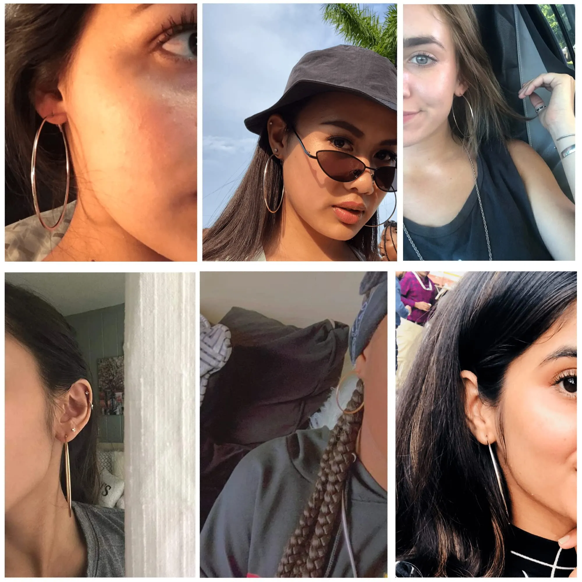 Roheafer Orecchini a Cerchio Clip per Donna senza Piercing - immagine 6