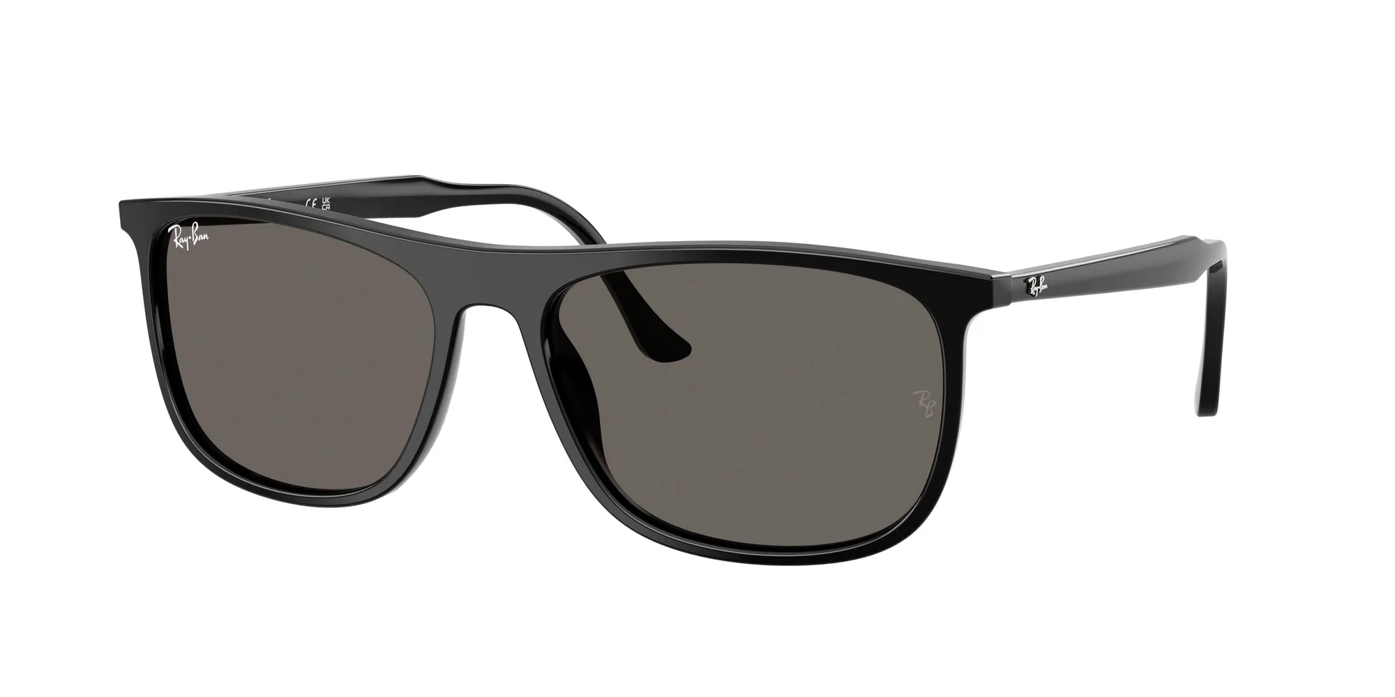 Ray - Ban RB2216 901/B1 Occhiali da sole Acetato Nero Grigio Squadrata Normale - immagine 1