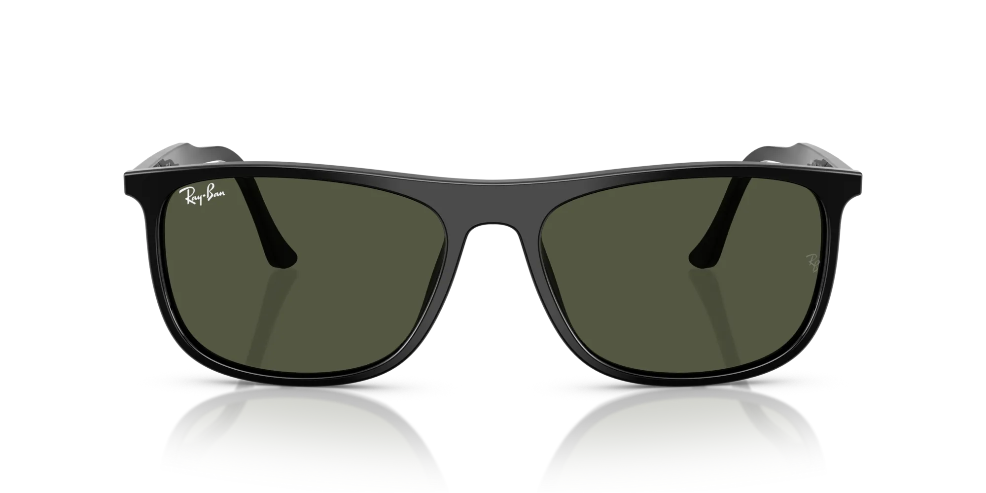 Ray - Ban RB2216 901/31 Occhiali da sole Acetato Nero Verde Squadrata Normale - immagine 3
