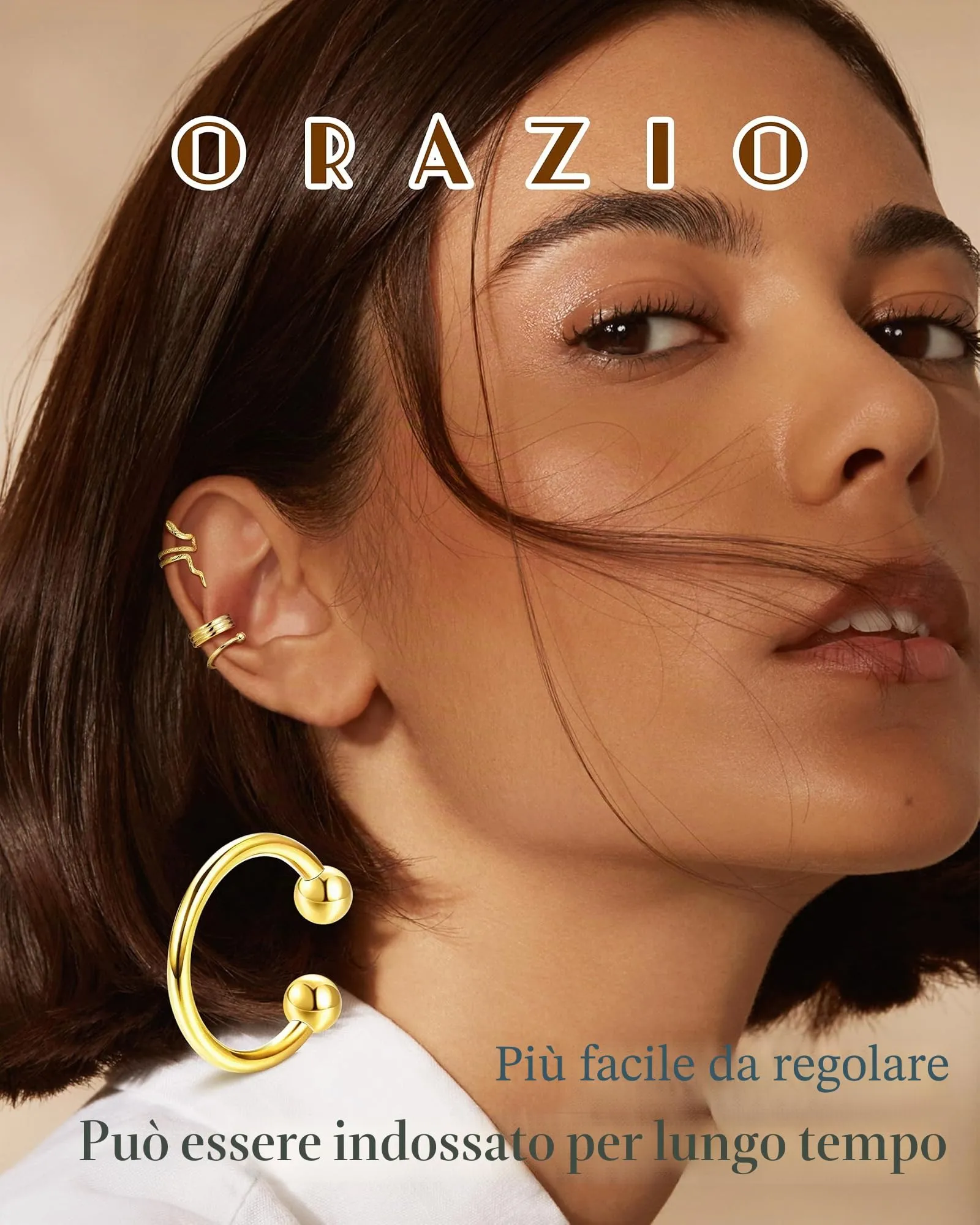 Orazio 20Pcs Orecchio Clip Helix Polsino Orecchio Non Piercing Orecchini - immagine 3